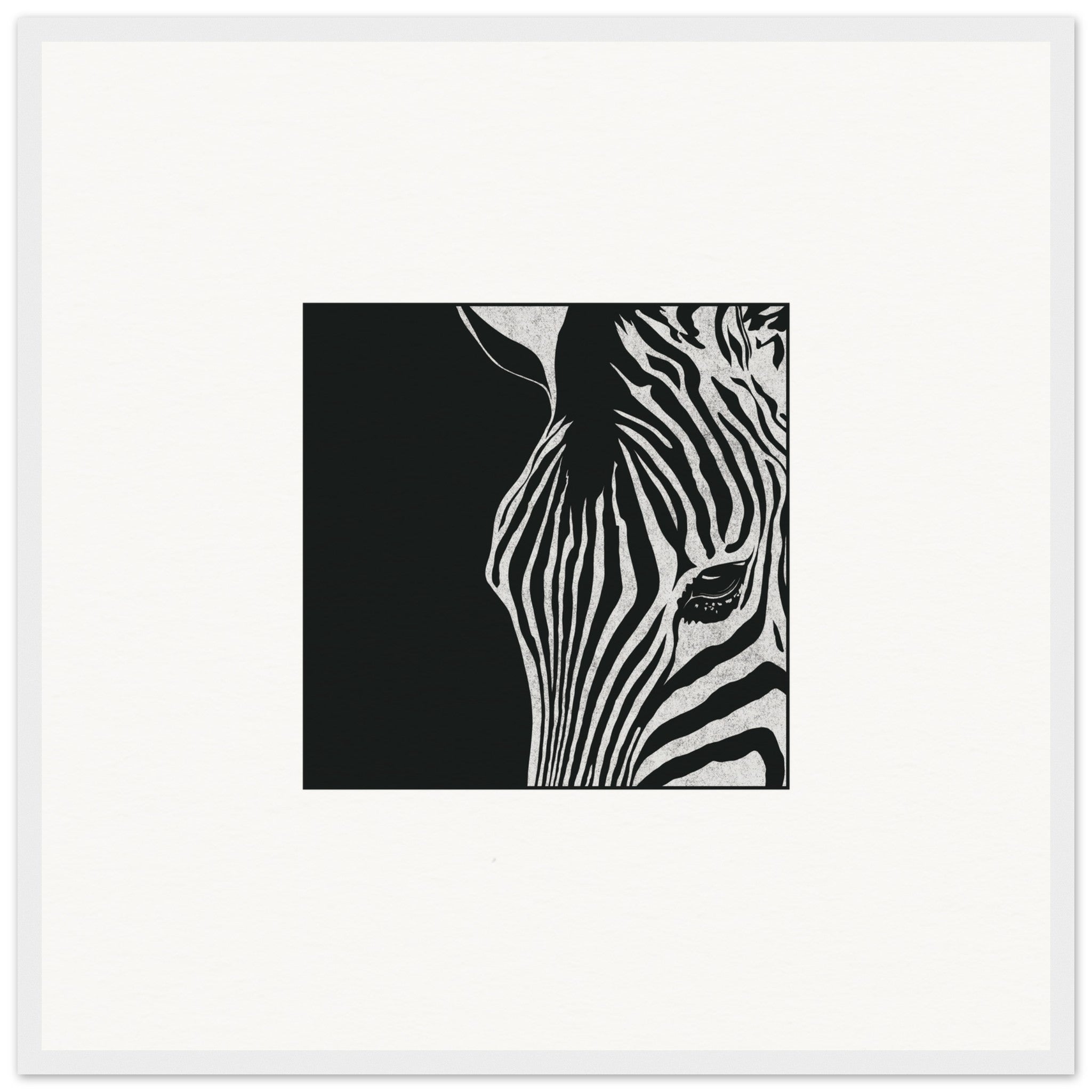 Zebra [framed print] - Minimalist Art - Barbara Gomes Arts