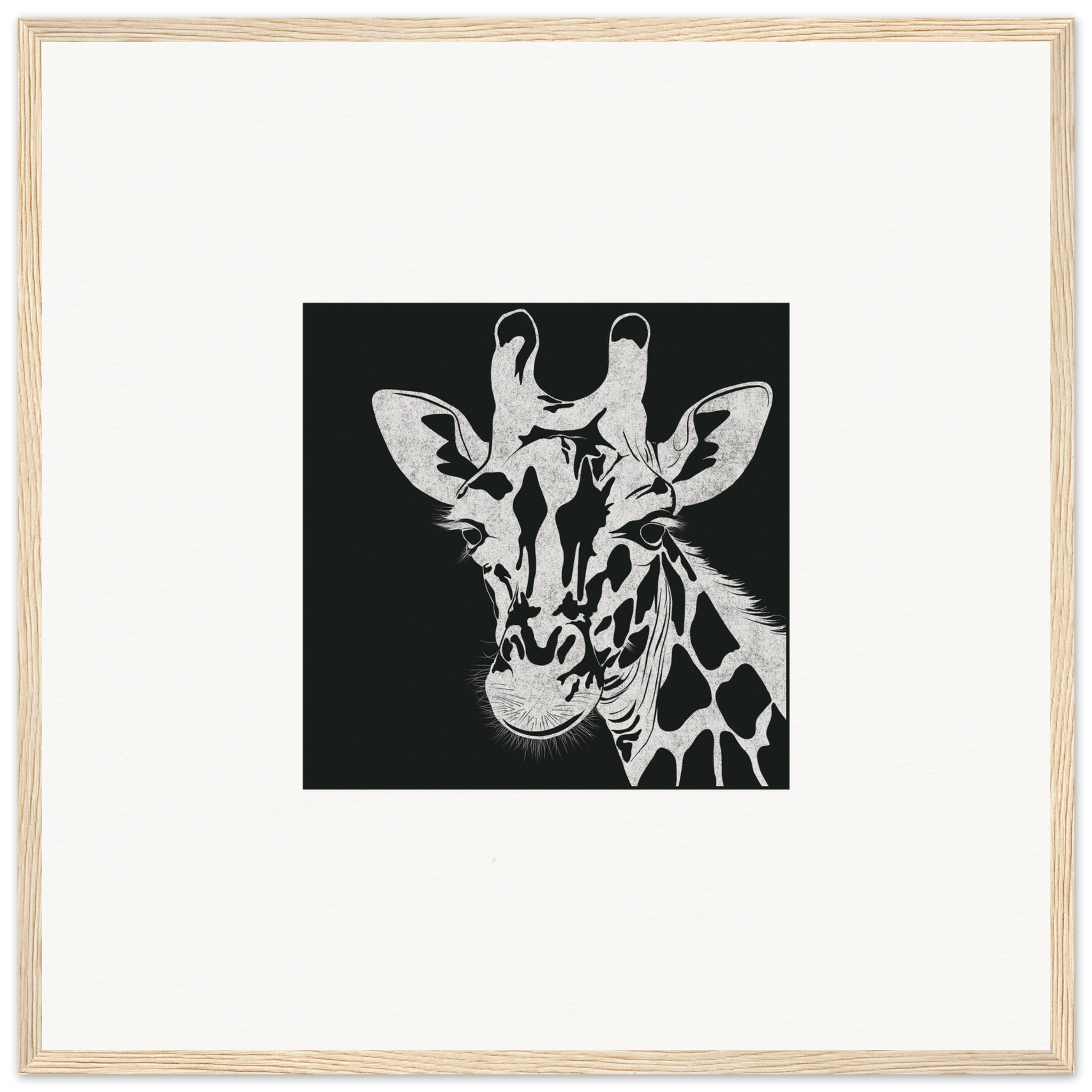 Giraffe [framed print] - Minimalist Art - Barbara Gomes Arts