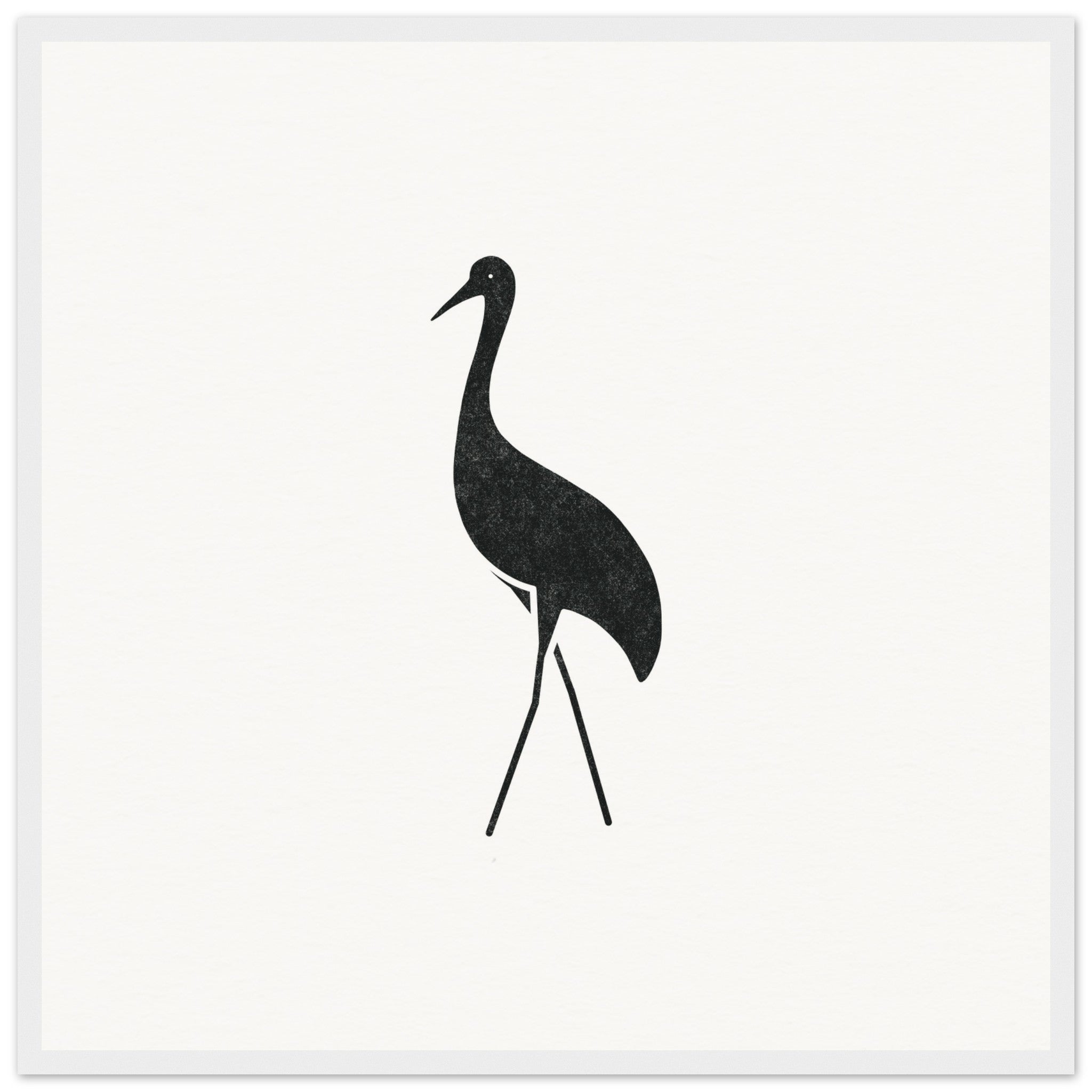 Sandhill Crane [framed print] - Minimalist Art - Barbara Gomes Arts
