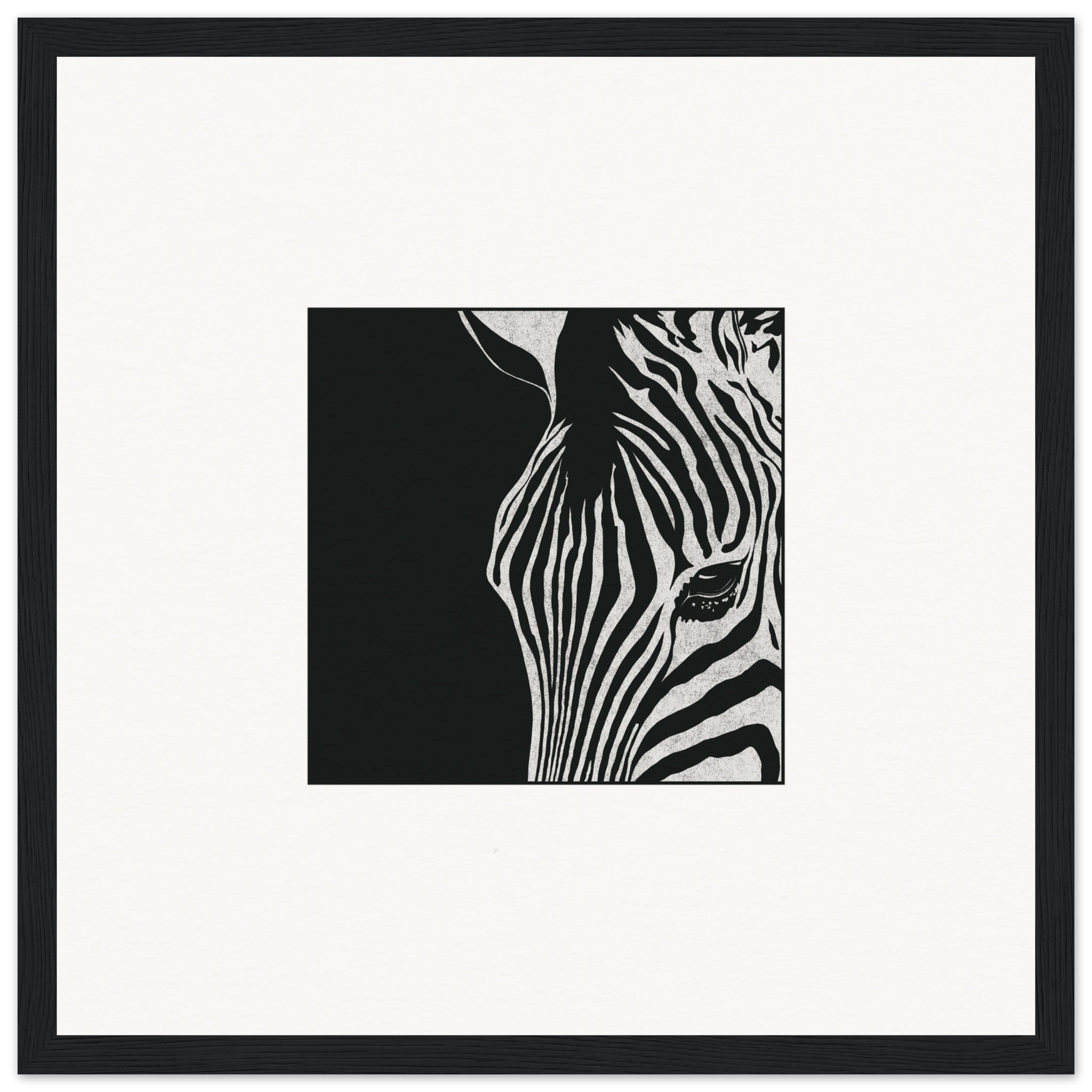 Zebra [framed print] - Minimalist Art - Barbara Gomes Arts