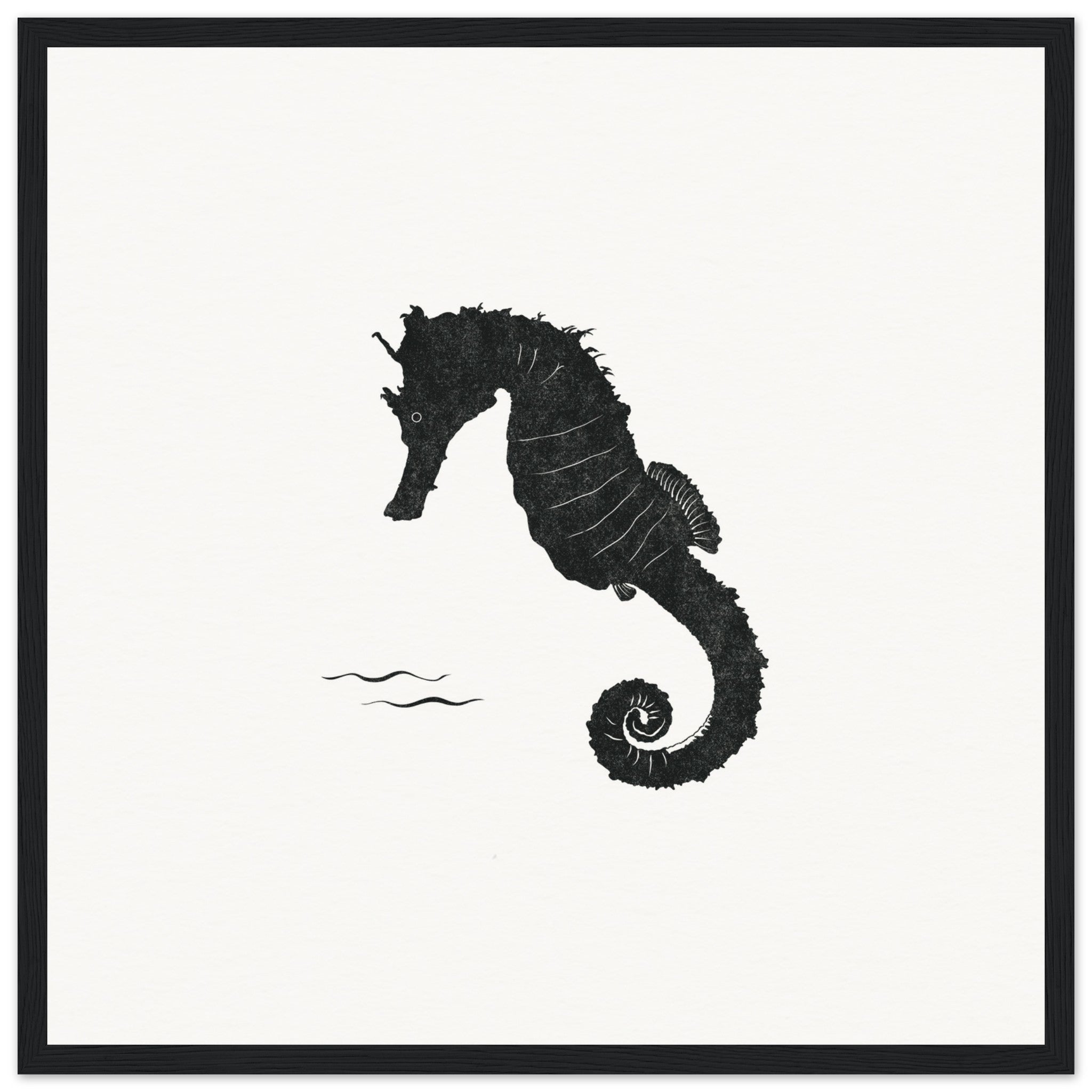 Seahorse [framed print] - Minimalist Art - Barbara Gomes Arts