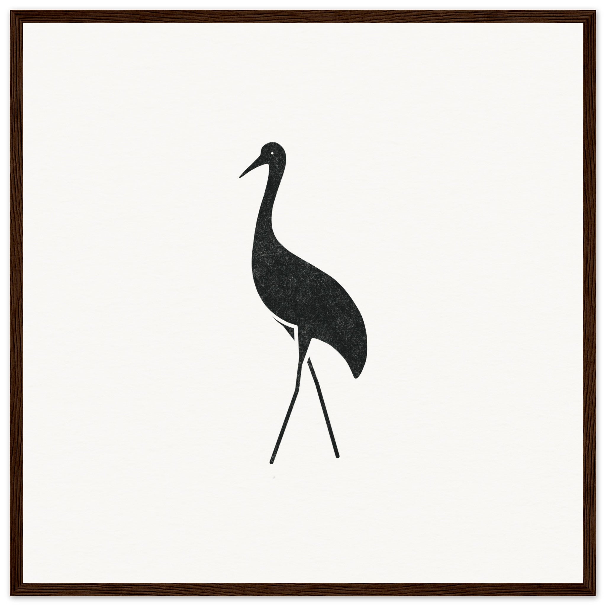 Sandhill Crane [framed print] - Minimalist Art - Barbara Gomes Arts