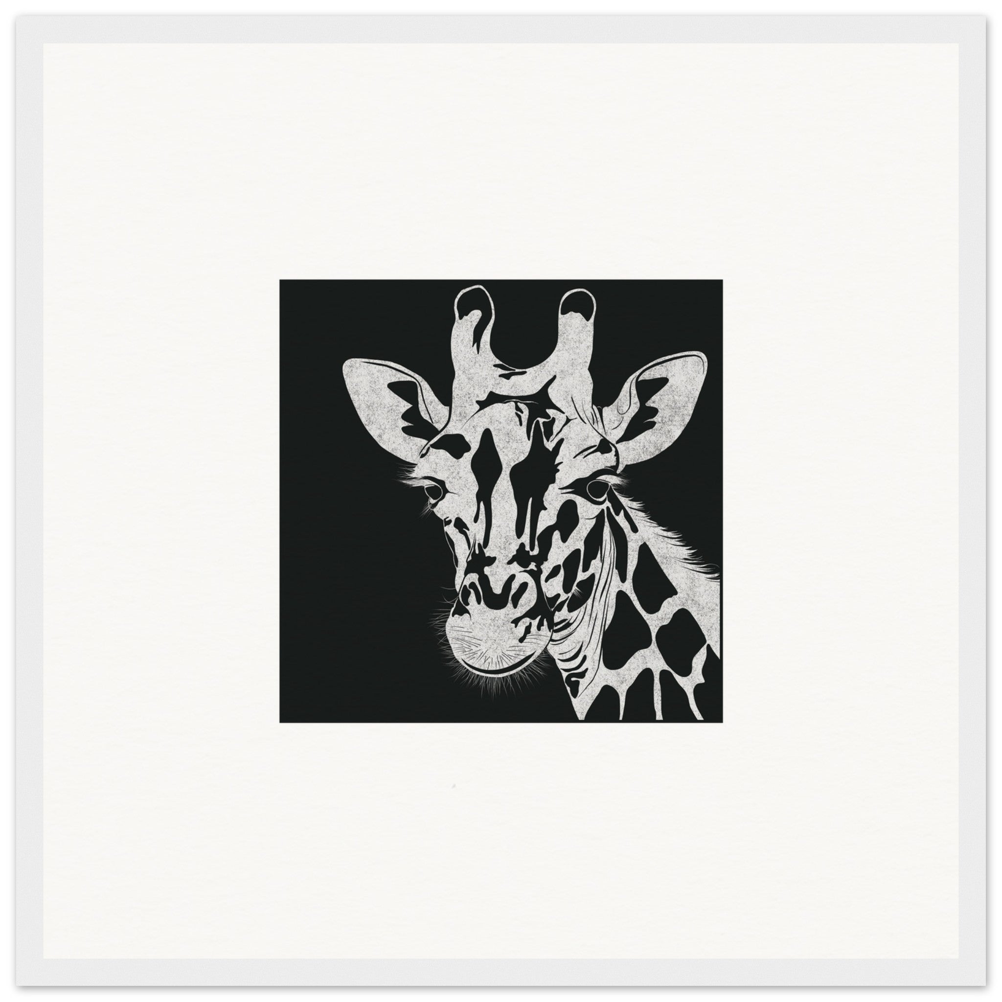 Giraffe [framed print] - Minimalist Art - Barbara Gomes Arts
