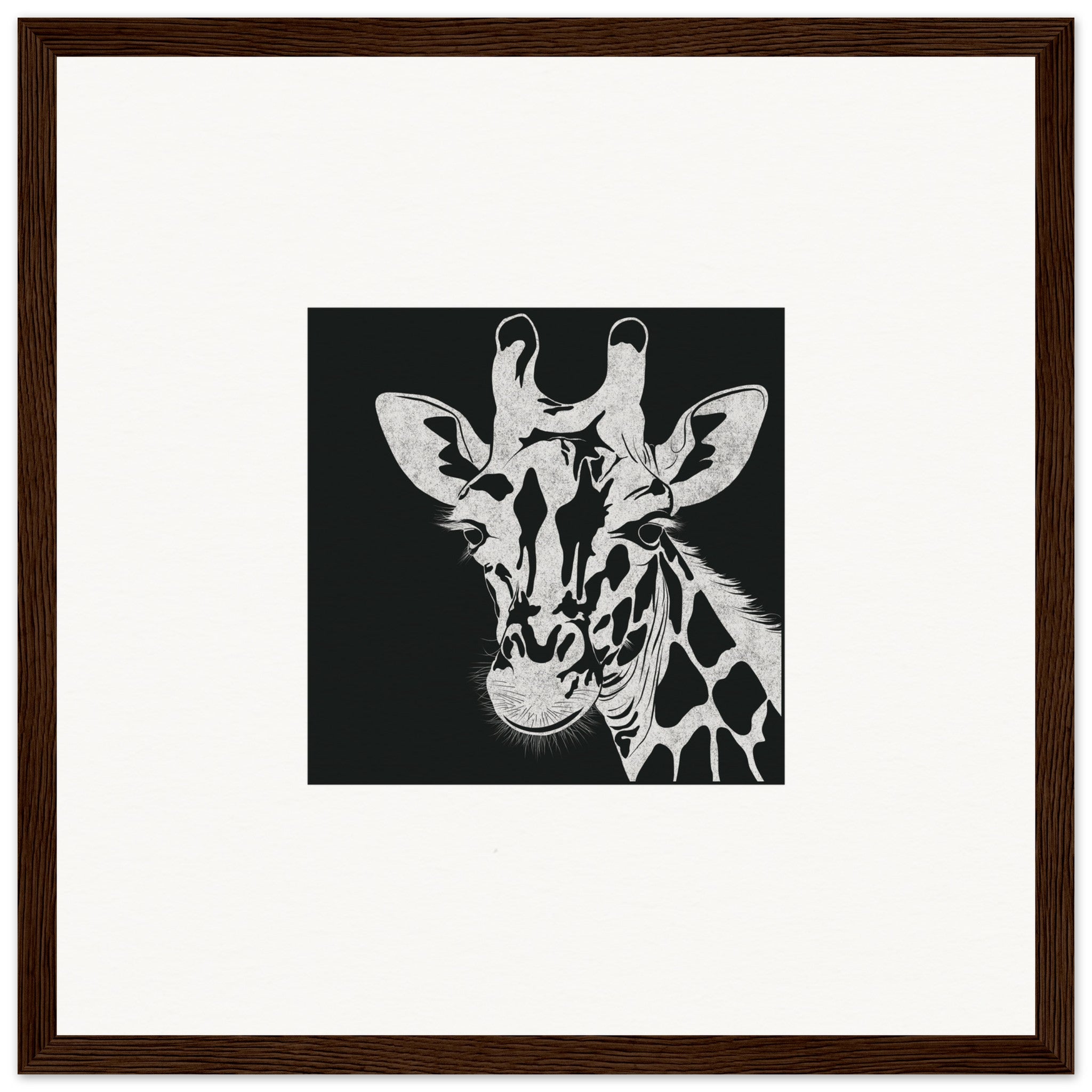 Giraffe [framed print] - Minimalist Art - Barbara Gomes Arts