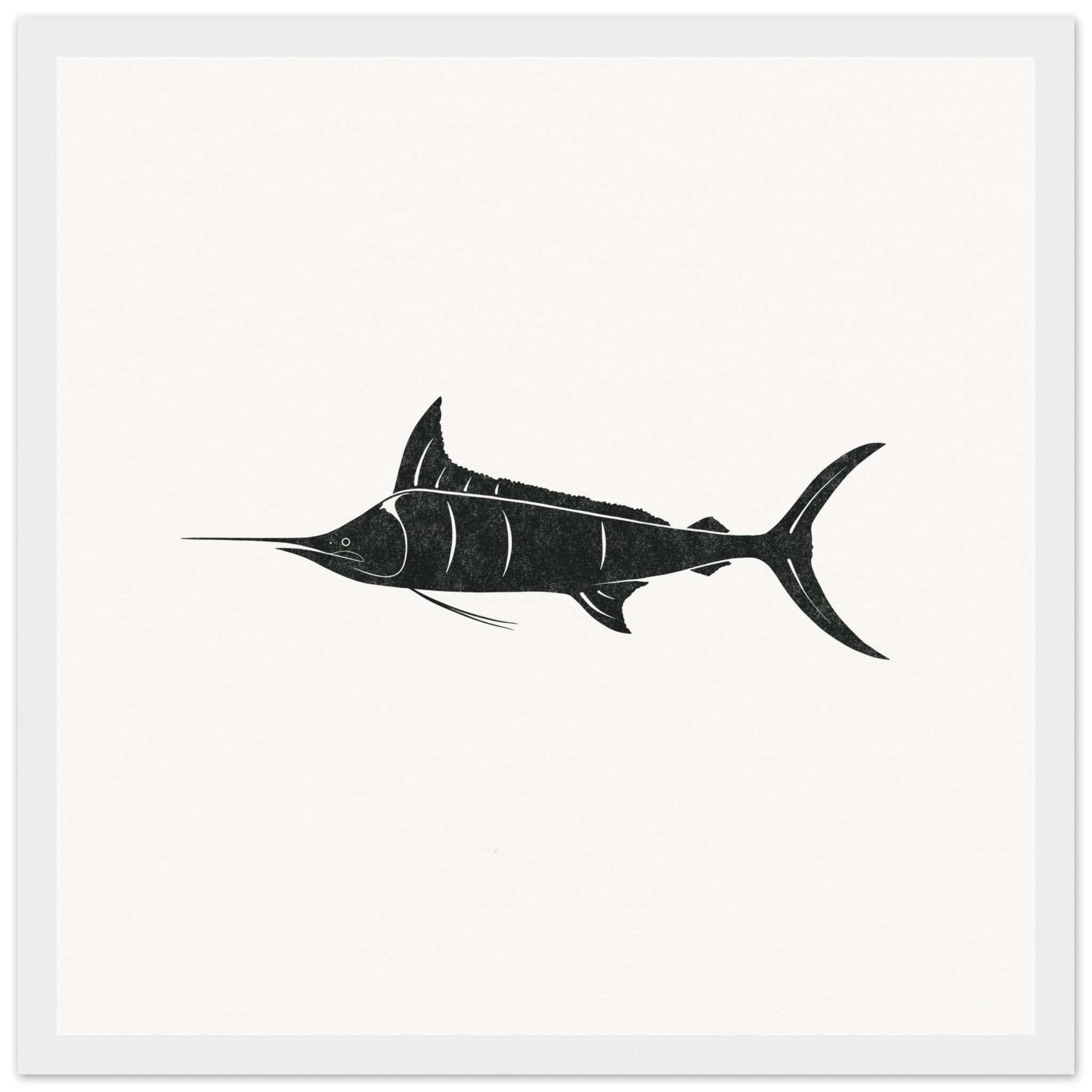 Marlin Fish [framed print] - Minimalist Art - Barbara Gomes Arts