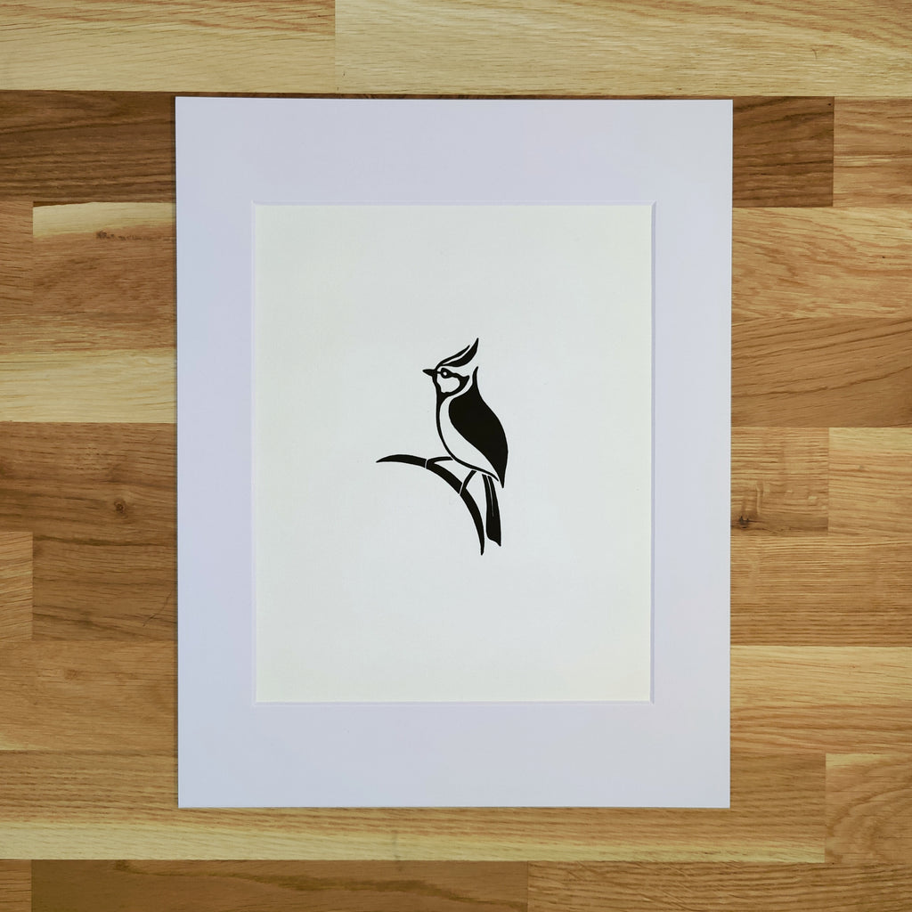 Perched Bridled Titmouse   Barbara Gomes Arts