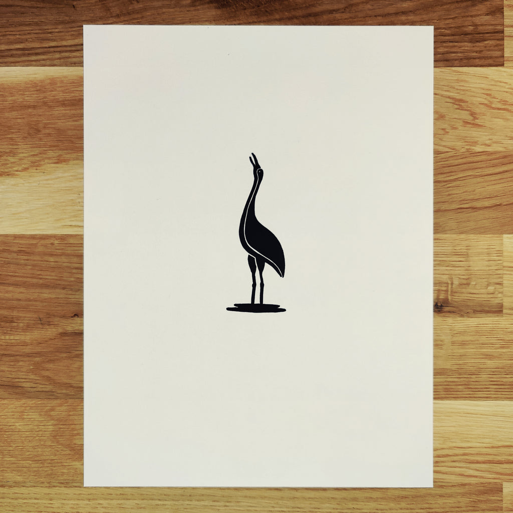 Trumpeting Whooping Crane   Barbara Gomes Arts
