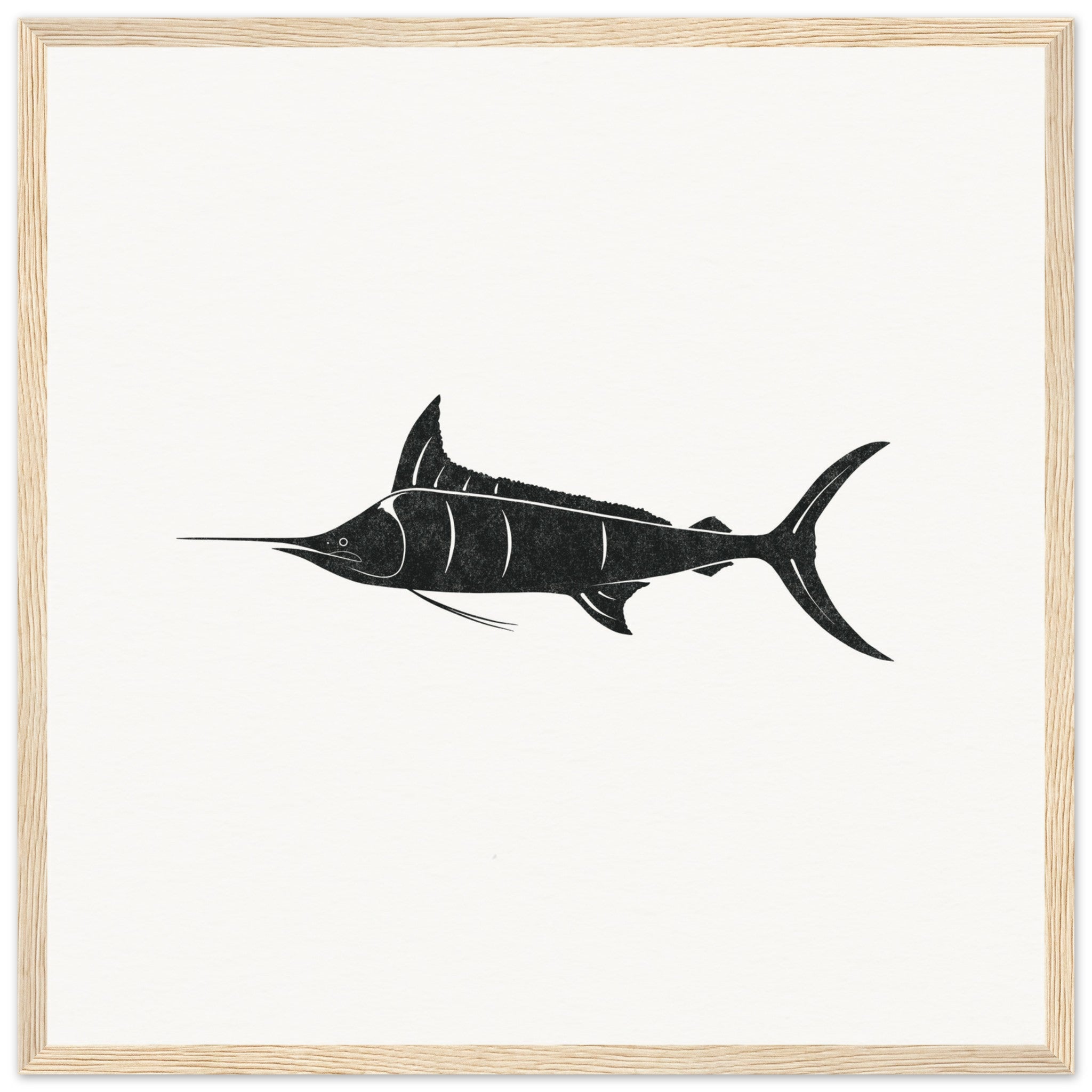Marlin Fish [framed print] - Minimalist Art - Barbara Gomes Arts