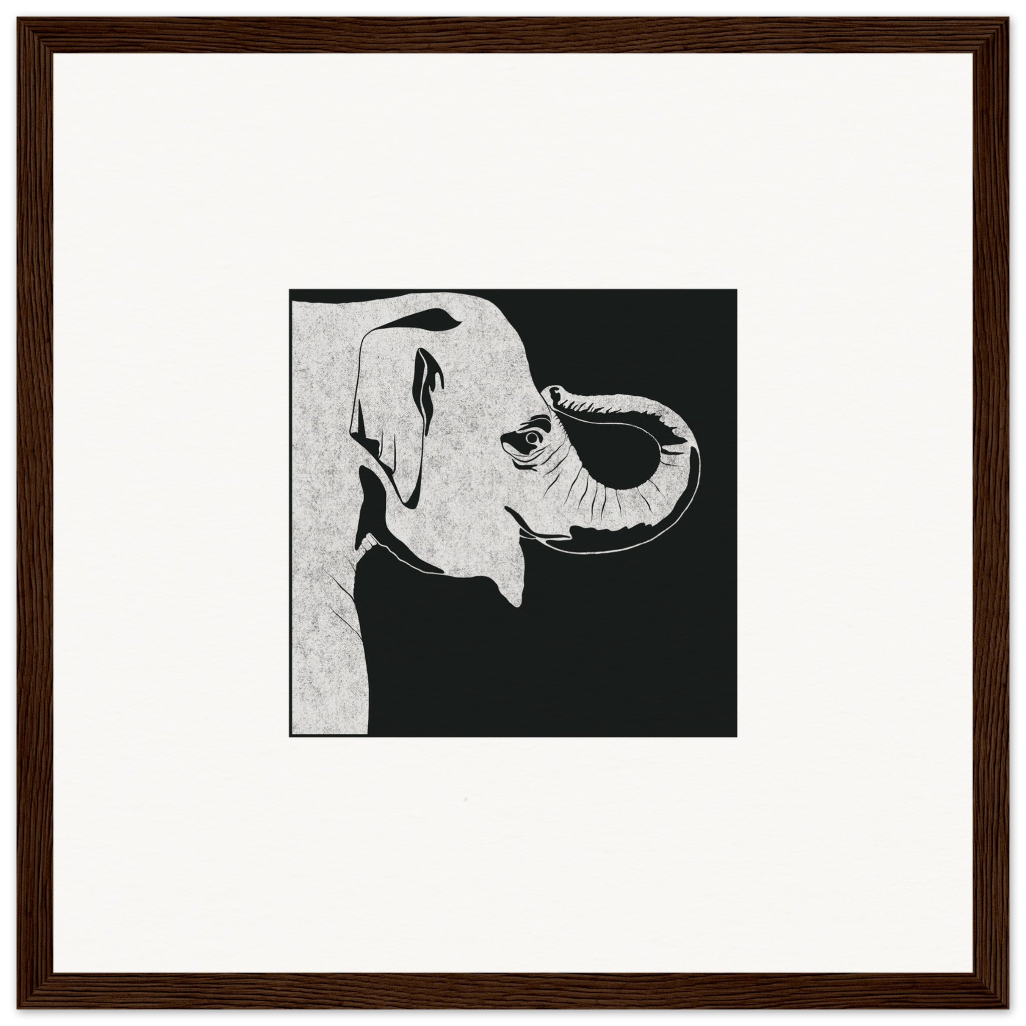 African Elephant [framed print] - Minimalist Art - Barbara Gomes Arts