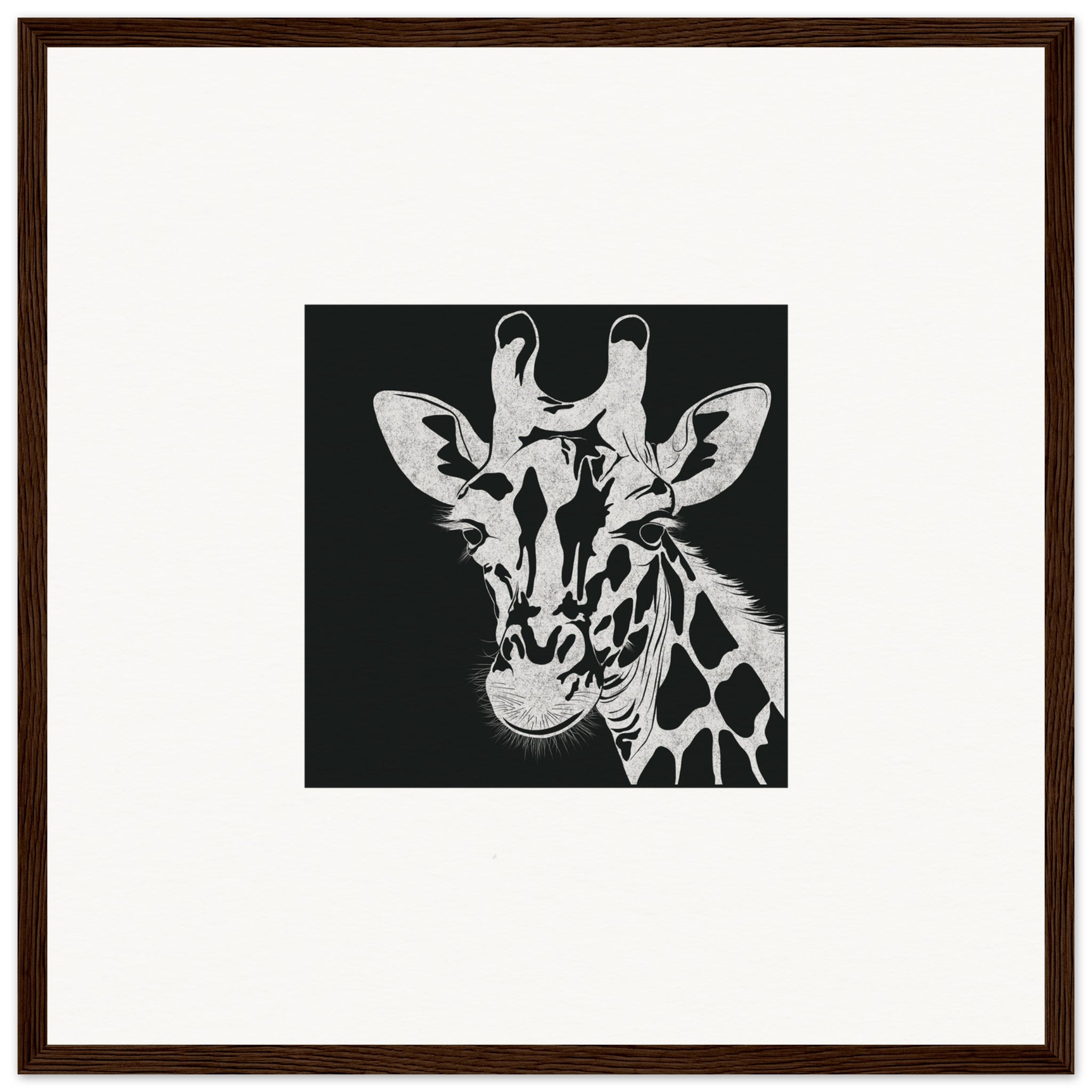 Giraffe [framed print] - Minimalist Art - Barbara Gomes Arts