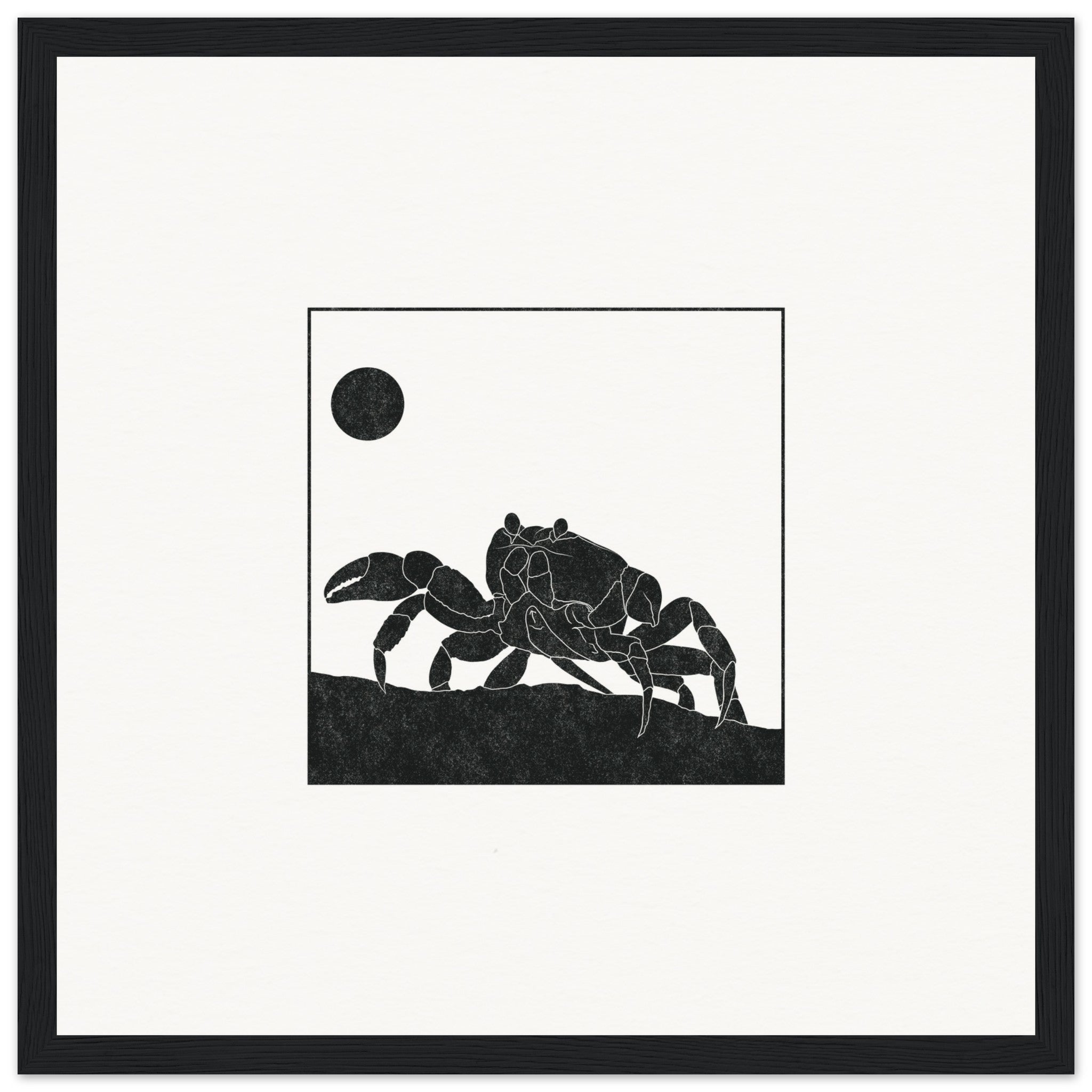 Crab [framed print] - Minimalist Art - Barbara Gomes Arts