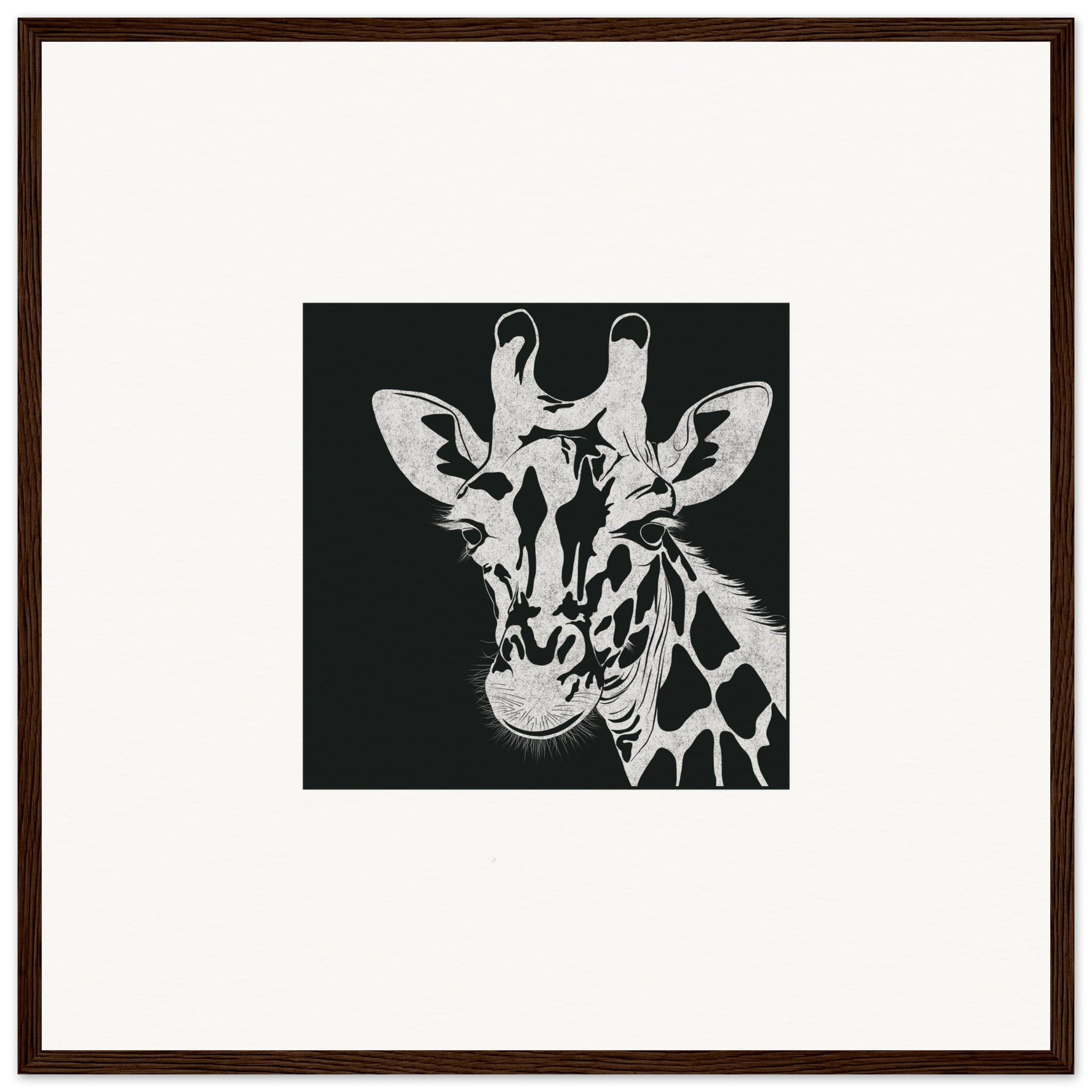 Giraffe [framed print] - Minimalist Art - Barbara Gomes Arts