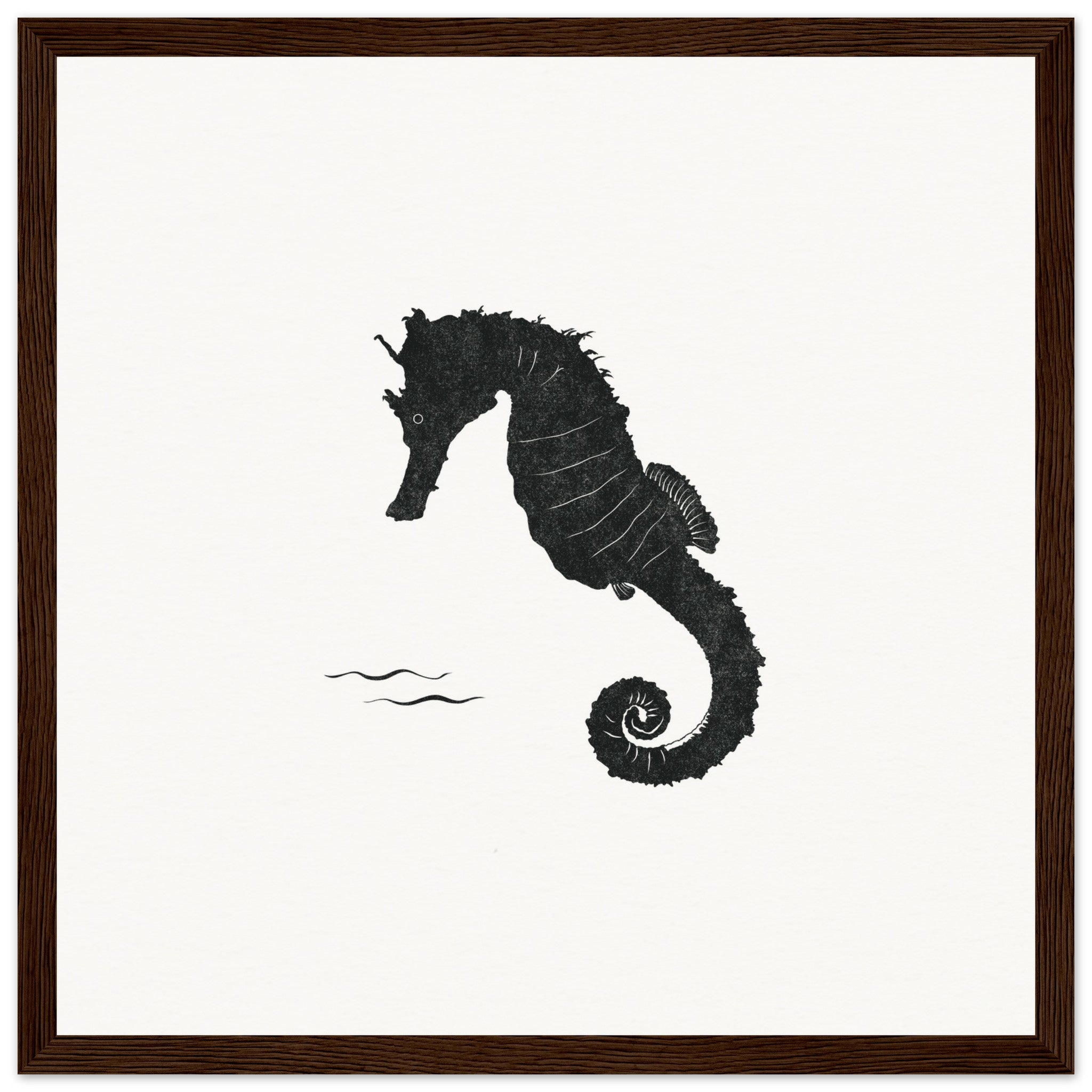 Seahorse [framed print] - Minimalist Art - Barbara Gomes Arts