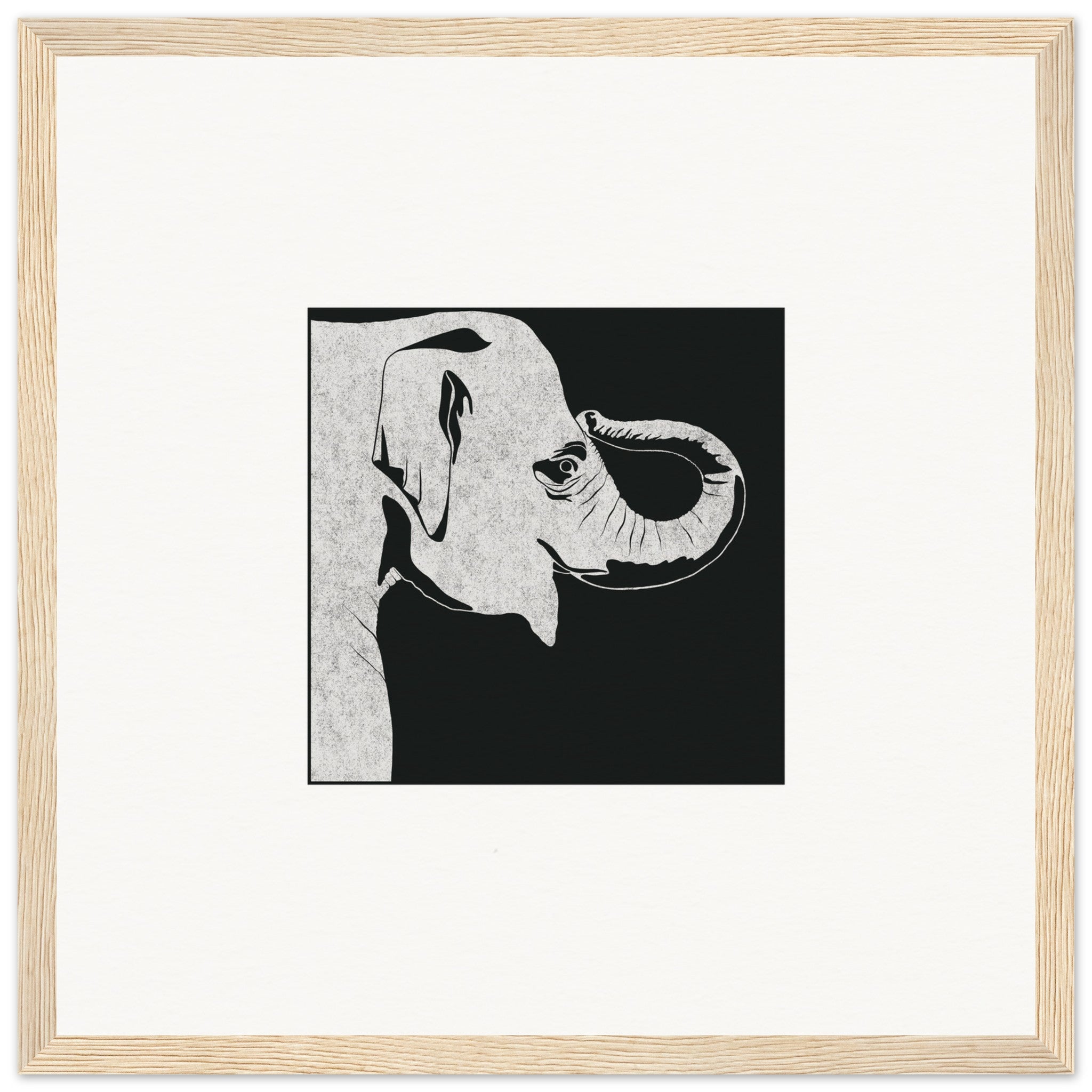African Elephant [framed print] - Minimalist Art - Barbara Gomes Arts