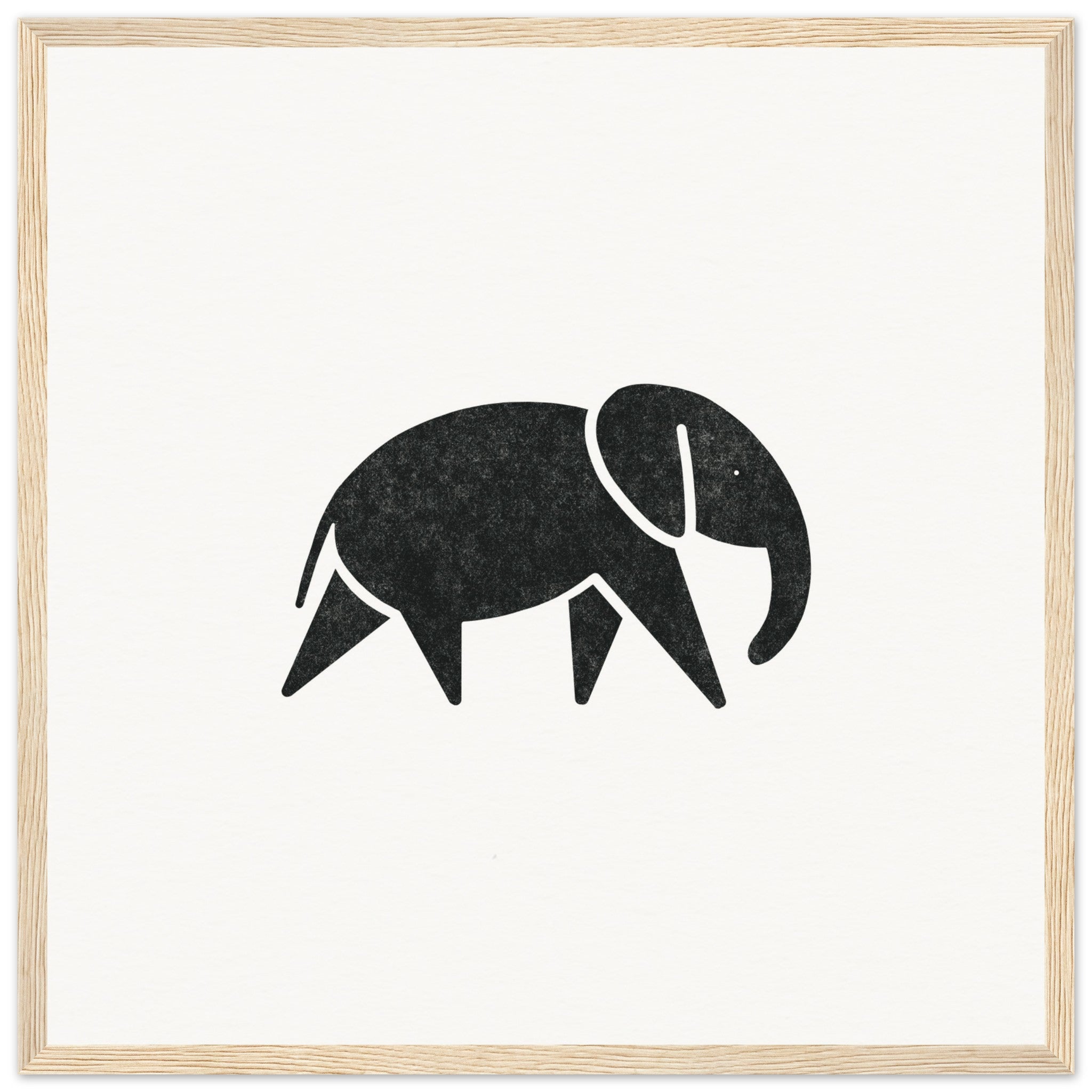 Walking Elephant [framed print] - Minimalist Art - Barbara Gomes Arts
