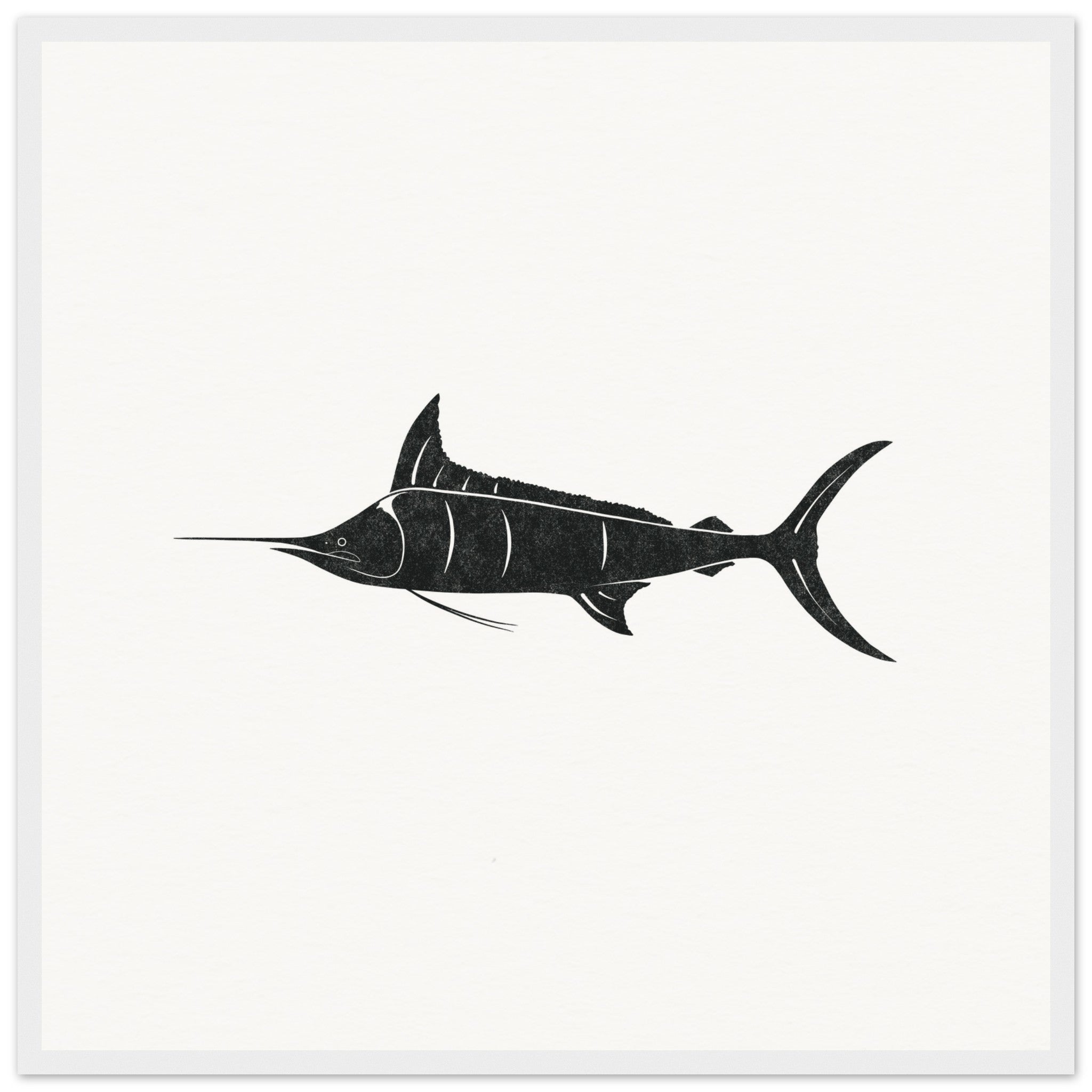 Marlin Fish [framed print] - Minimalist Art - Barbara Gomes Arts