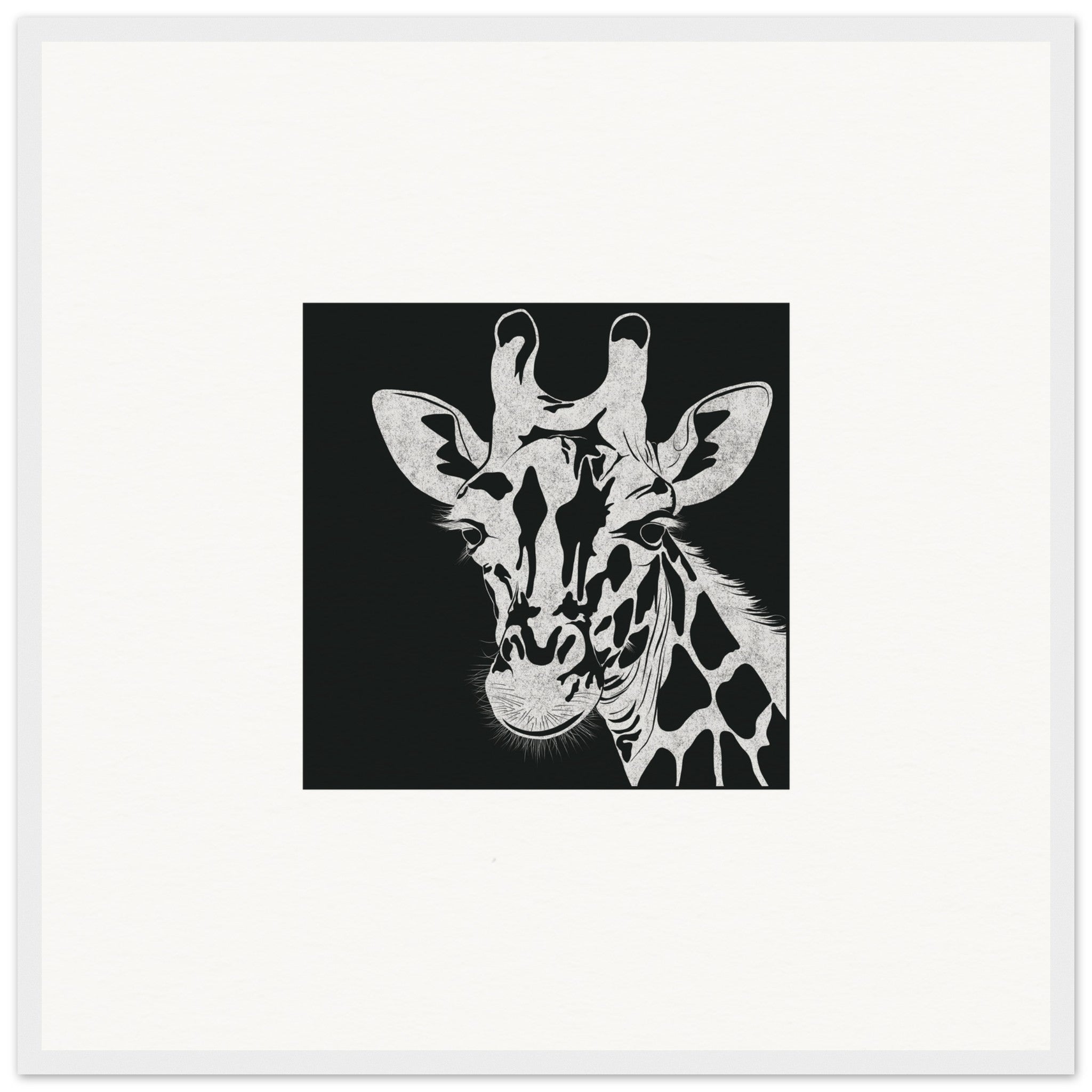Giraffe [framed print] - Minimalist Art - Barbara Gomes Arts