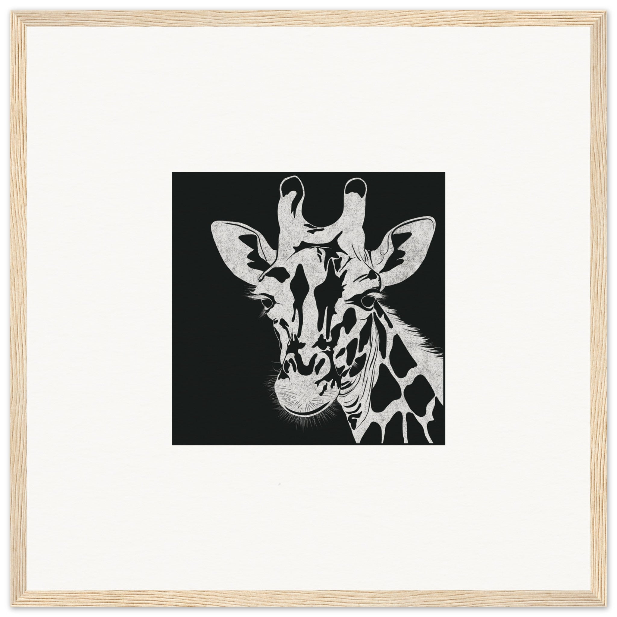 Giraffe [framed print] - Minimalist Art - Barbara Gomes Arts