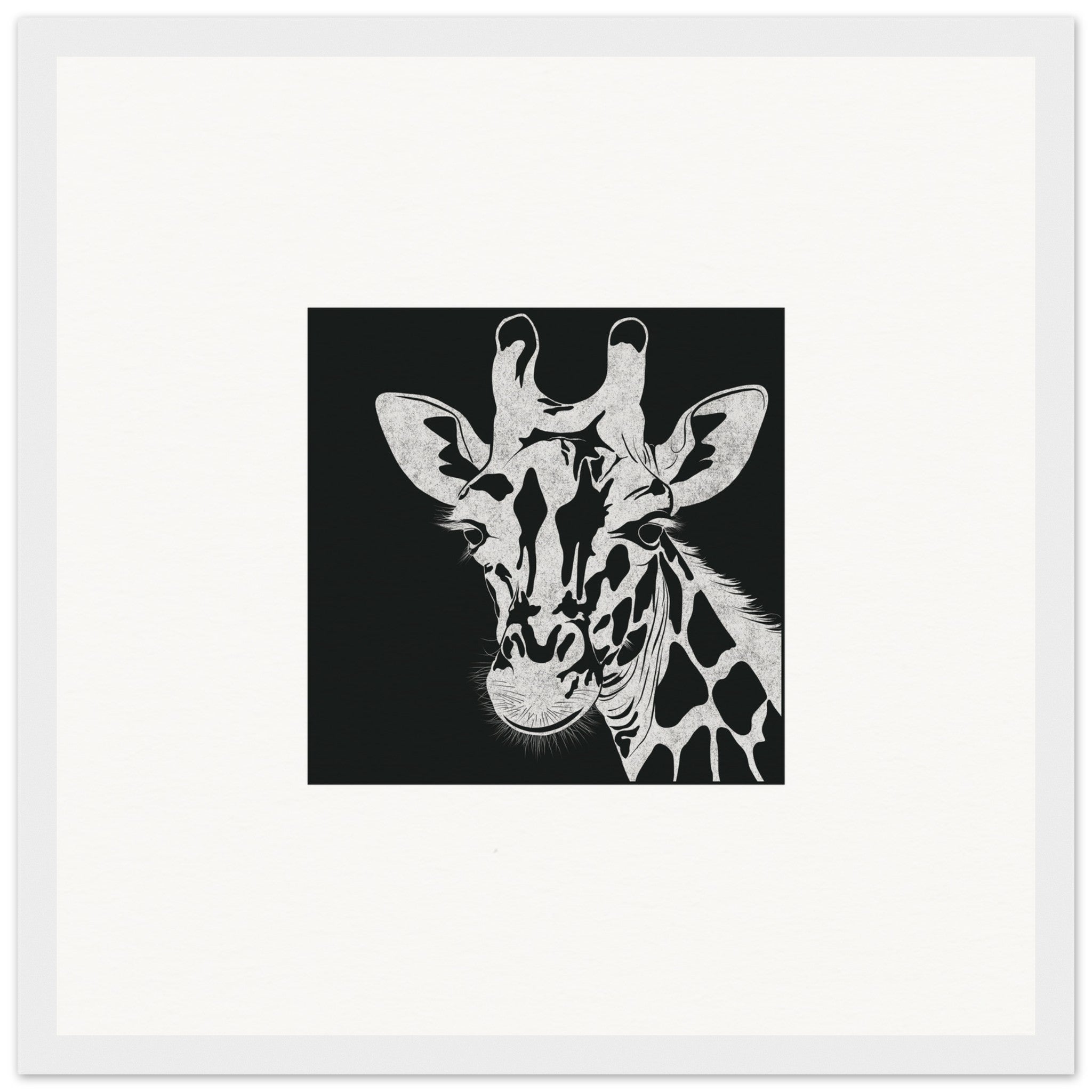 Giraffe [framed print] - Minimalist Art - Barbara Gomes Arts