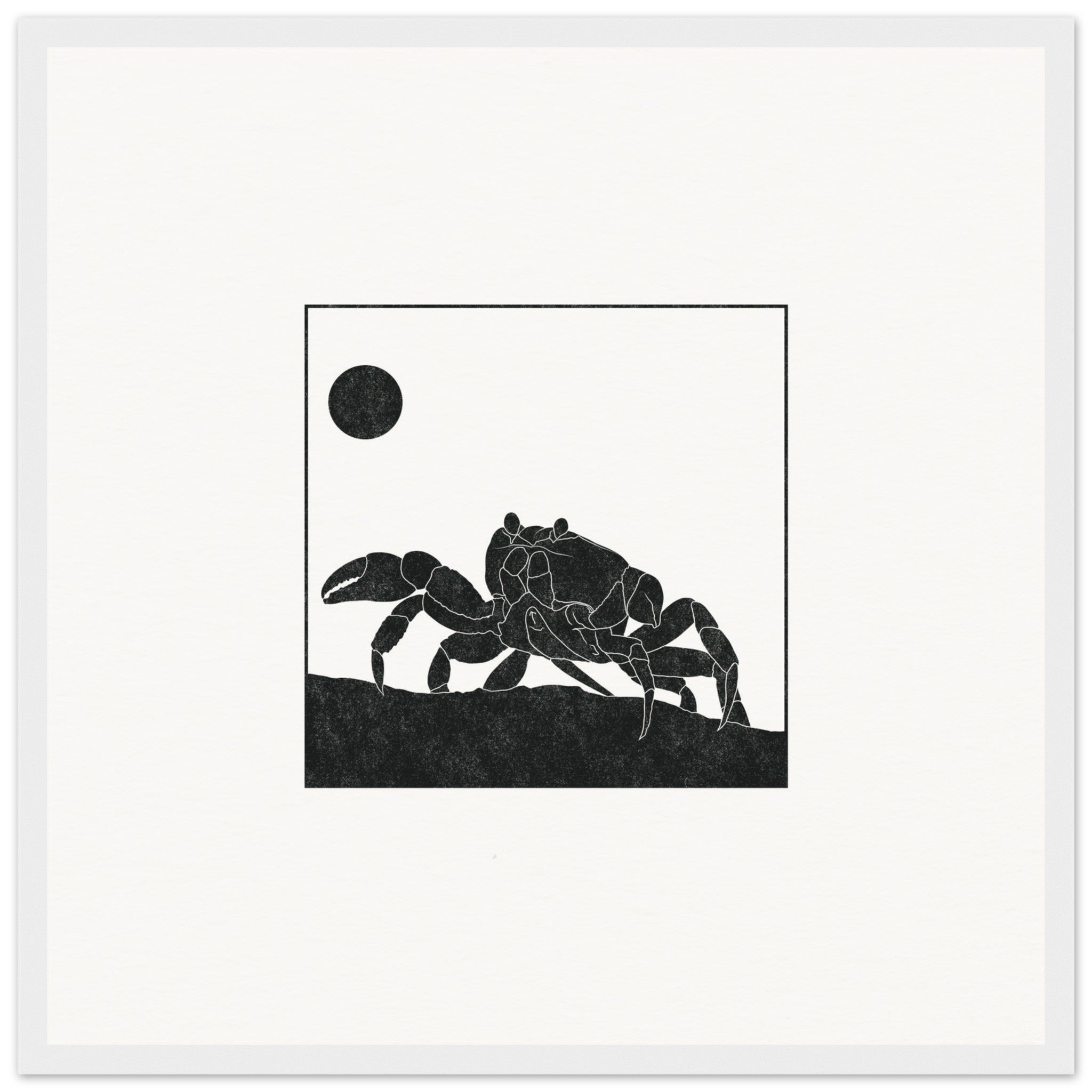 Crab [framed print] - Minimalist Art - Barbara Gomes Arts