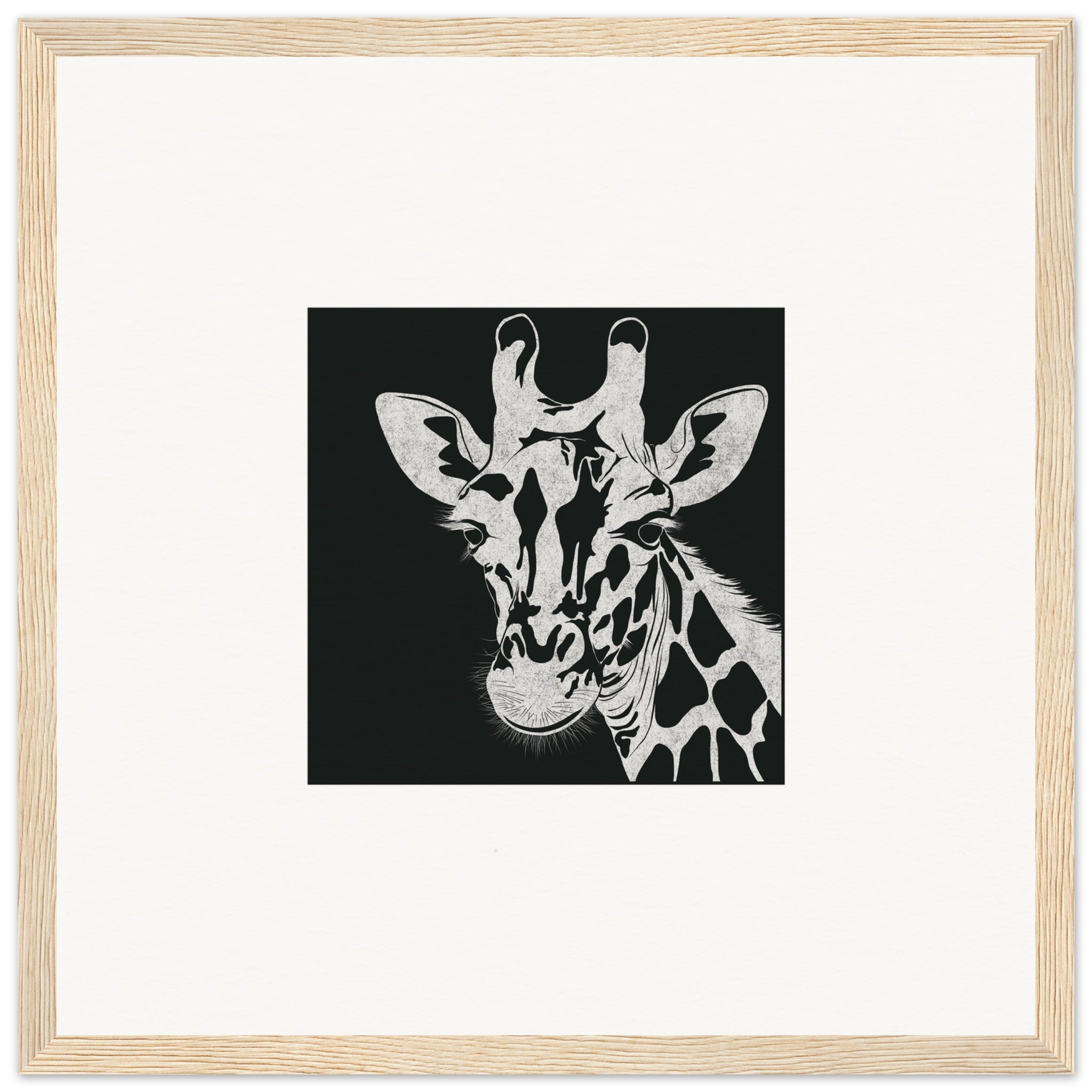 Giraffe [framed print] - Minimalist Art - Barbara Gomes Arts