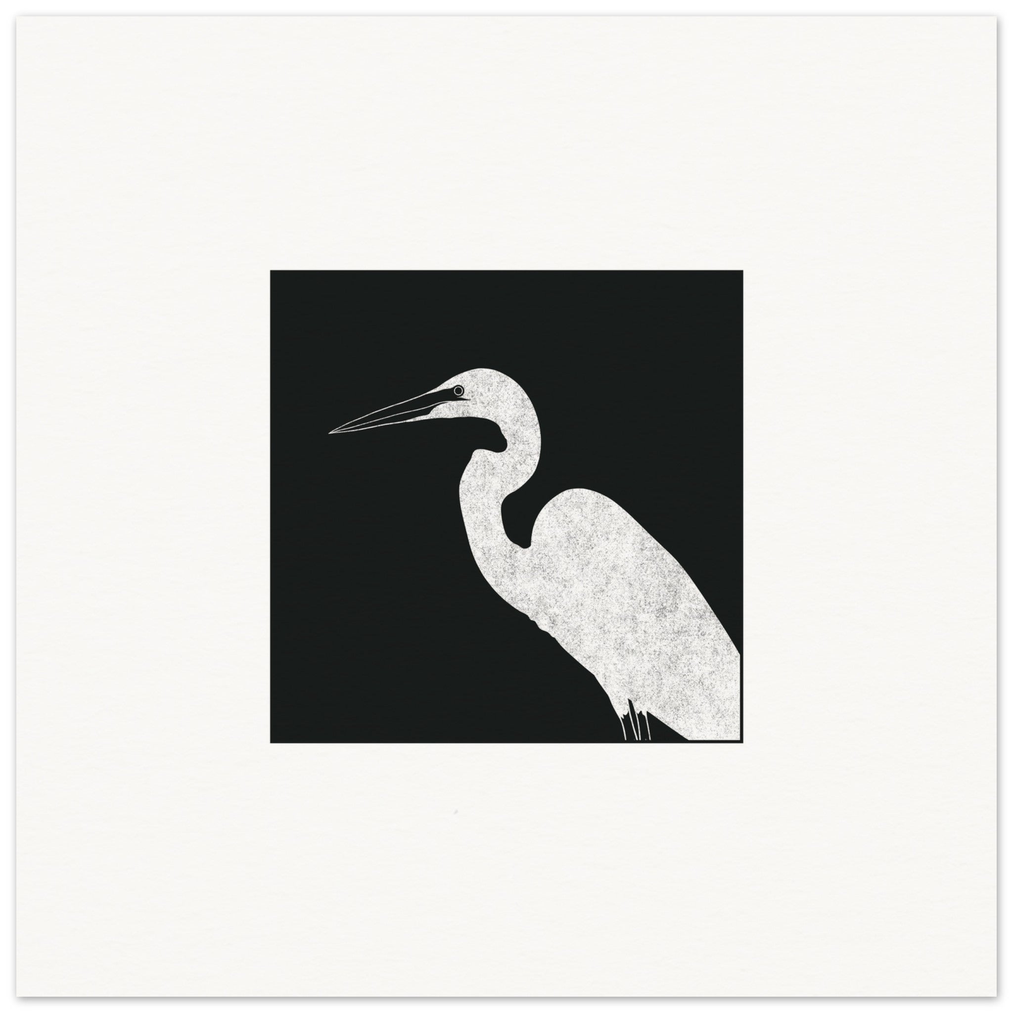 Great Egret [unframed poster] - Minimalist Art - Barbara Gomes Arts