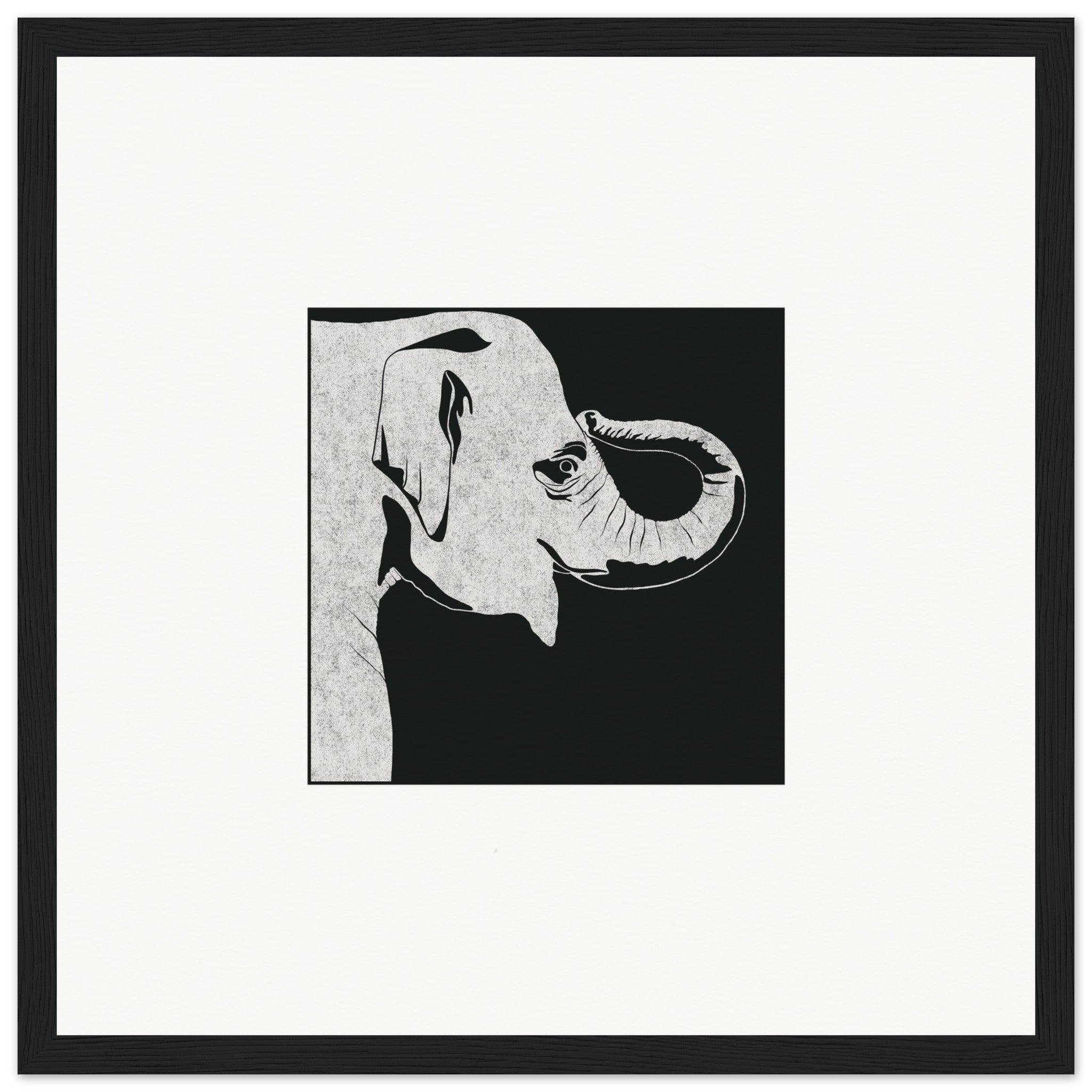 African Elephant [framed print] - Minimalist Art - Barbara Gomes Arts