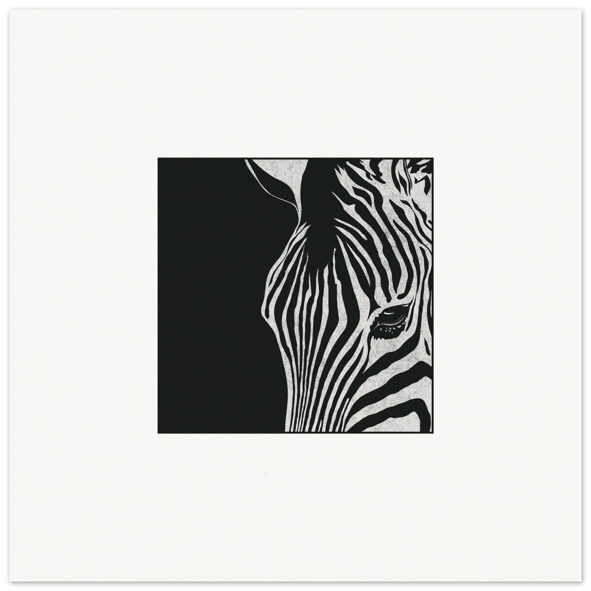 Zebra [unframed poster] - Minimalist Art - Barbara Gomes Arts