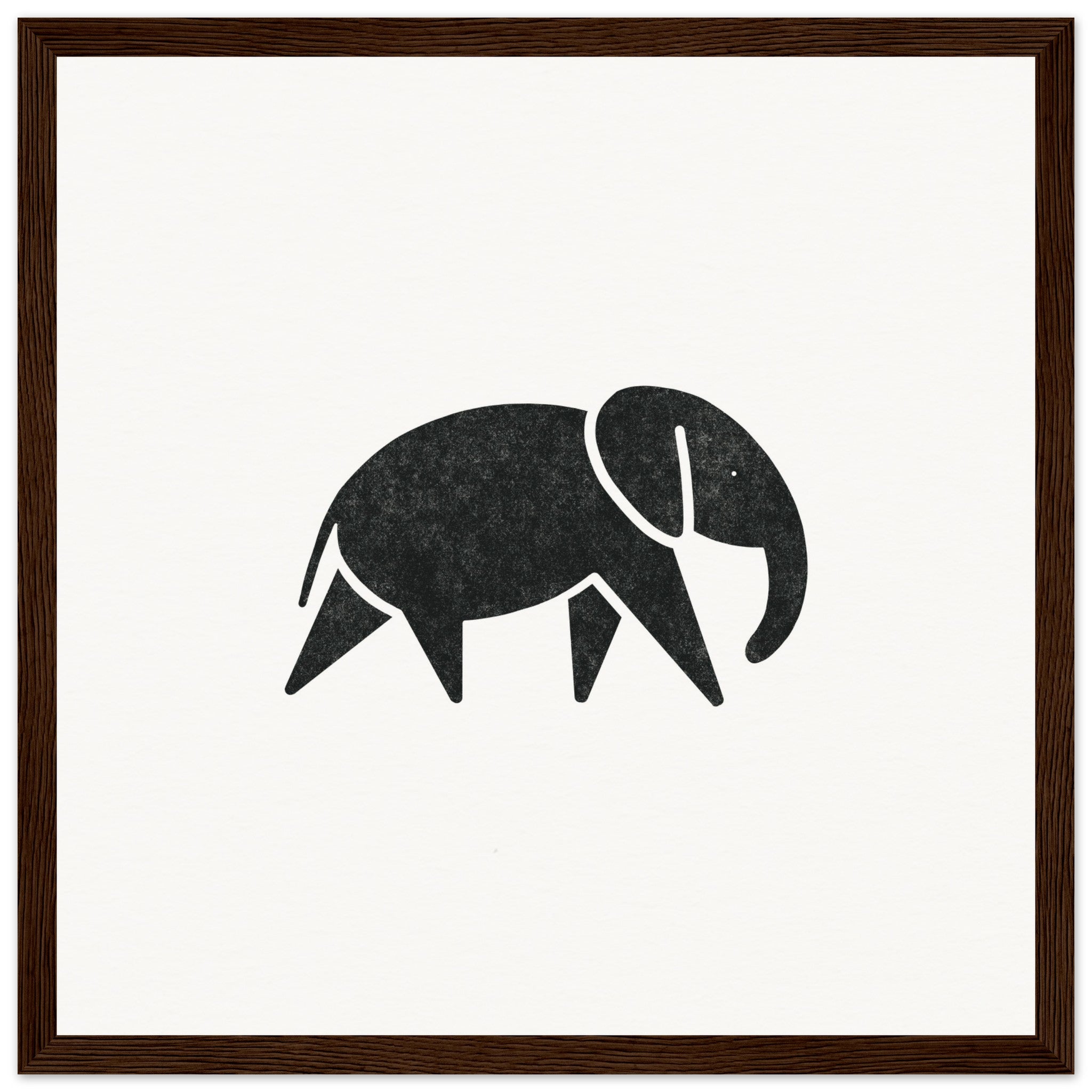 Walking Elephant [framed print] - Minimalist Art - Barbara Gomes Arts