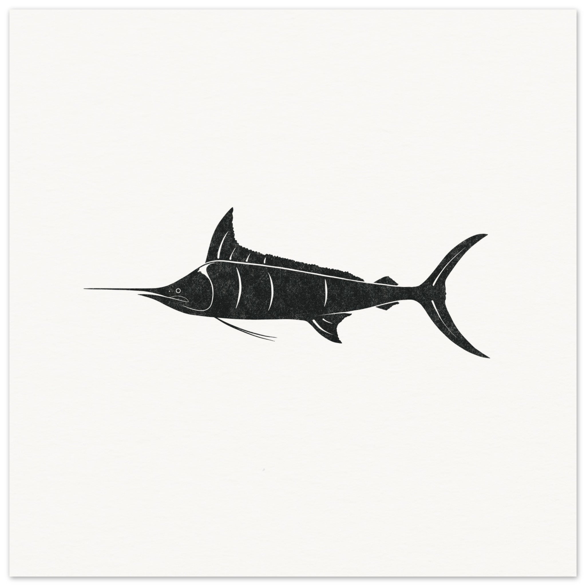 Marlin Fish [unframed poster] - Minimalist Art - Barbara Gomes Arts
