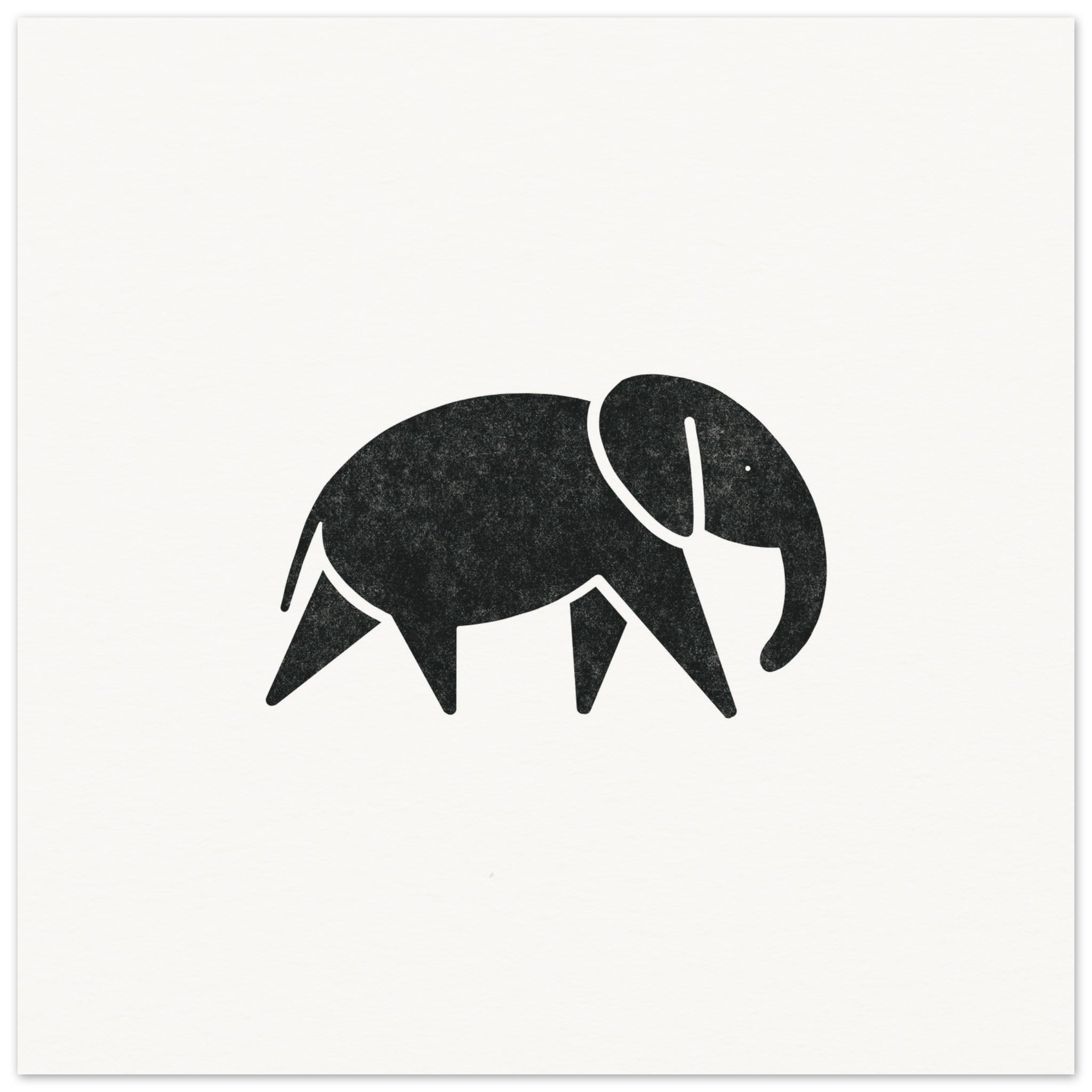 Walking Elephant [unframed poster] - Minimalist Art - Barbara Gomes Arts