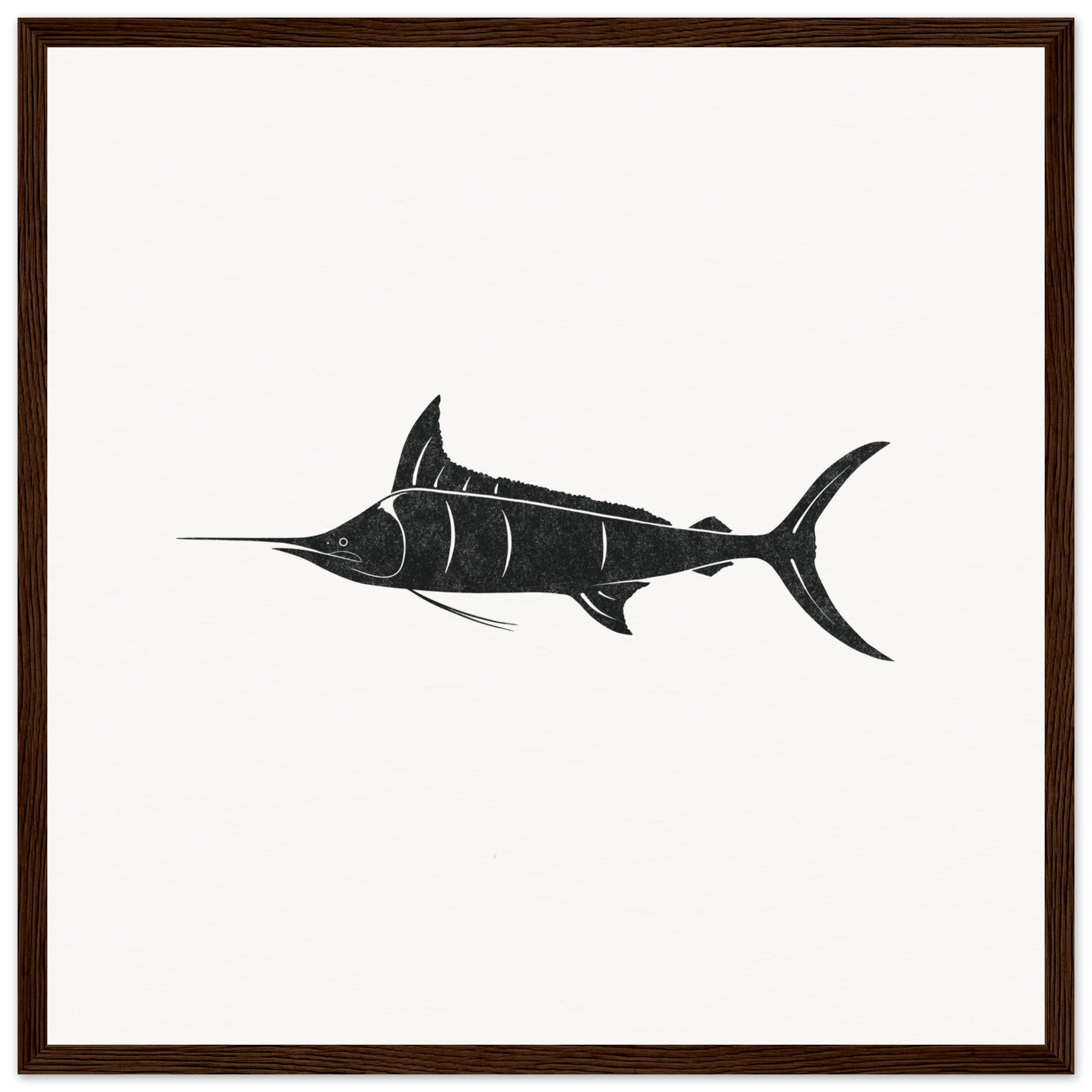 Marlin Fish [framed print] - Minimalist Art - Barbara Gomes Arts
