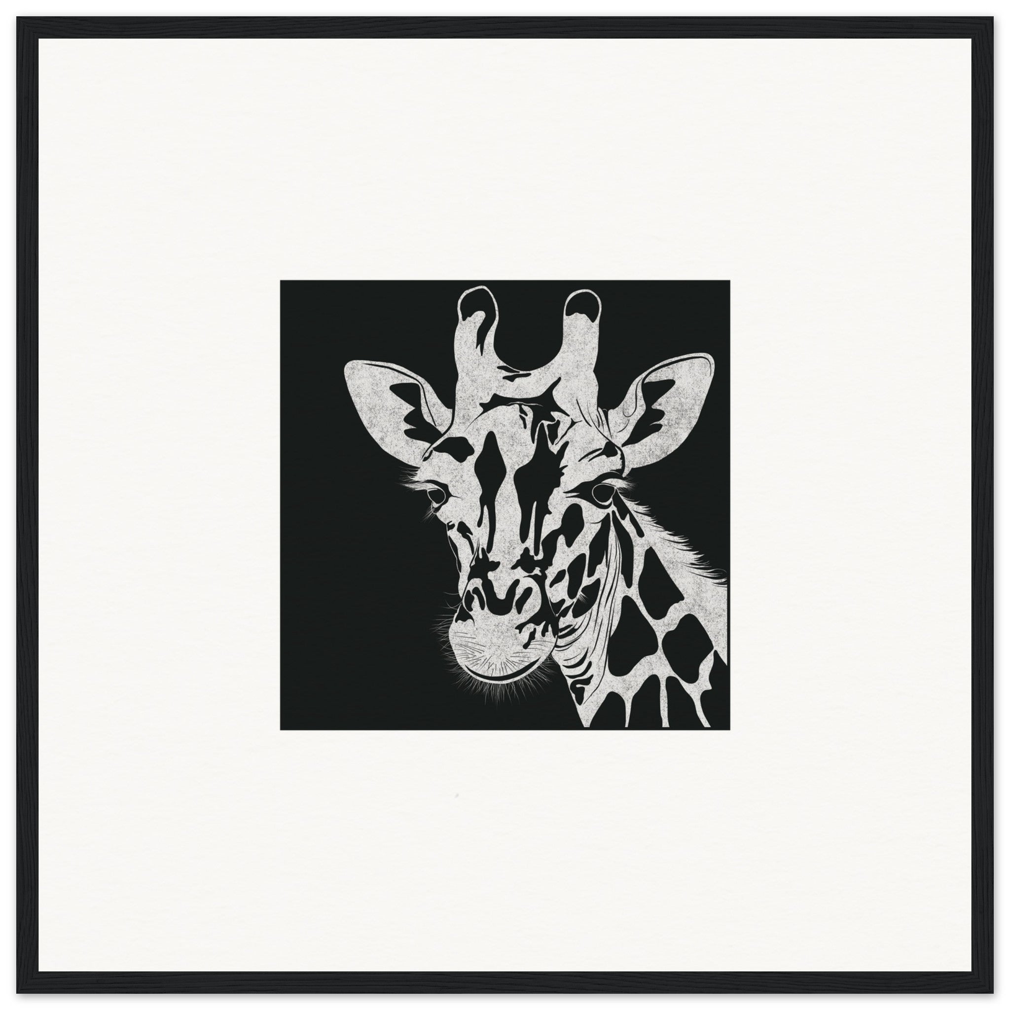 Giraffe [framed print] - Minimalist Art - Barbara Gomes Arts