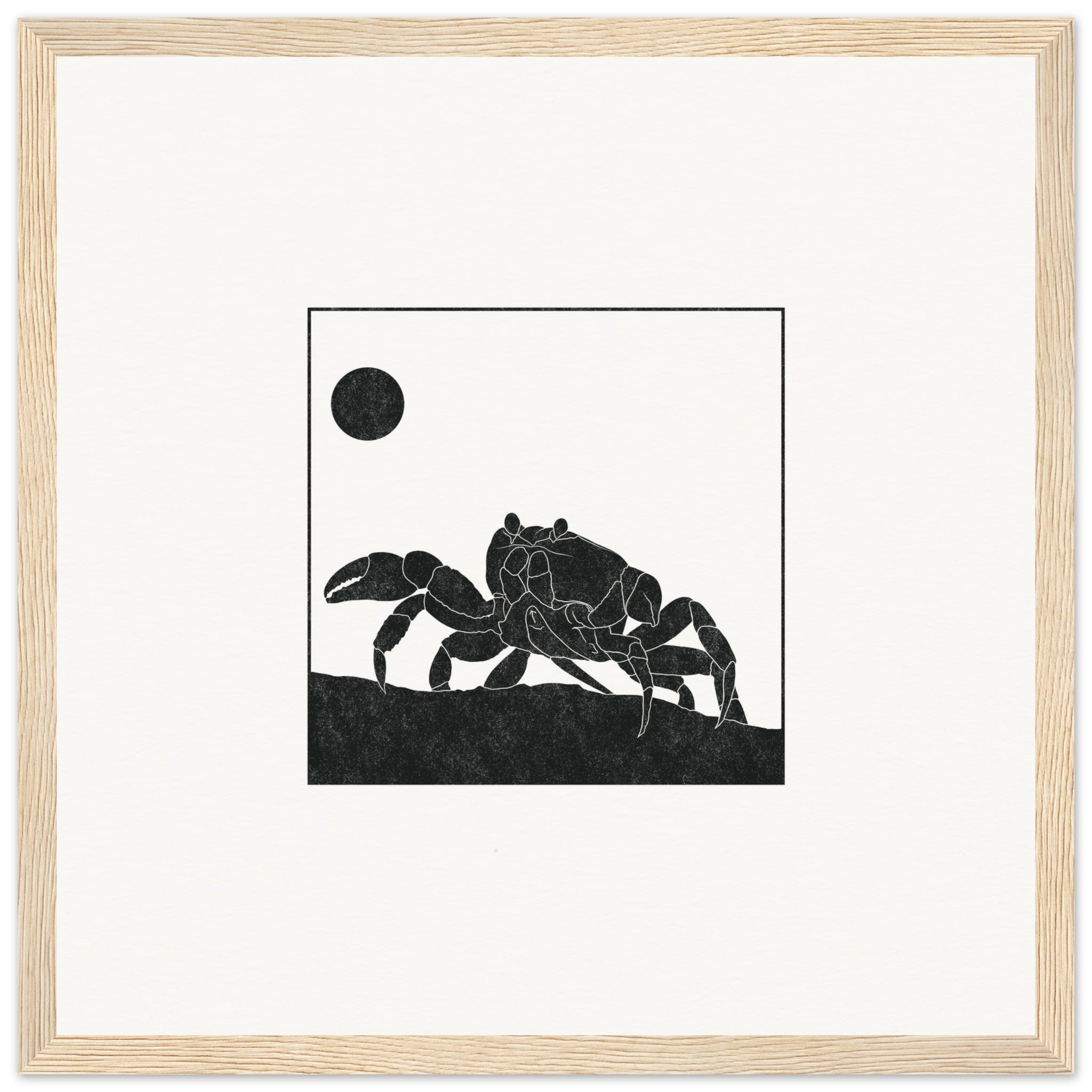 Crab [framed print] - Minimalist Art - Barbara Gomes Arts