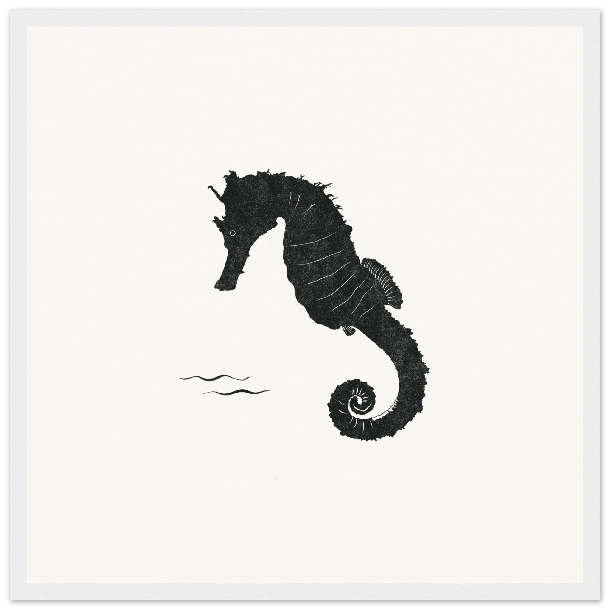 Seahorse [framed print] - Minimalist Art - Barbara Gomes Arts