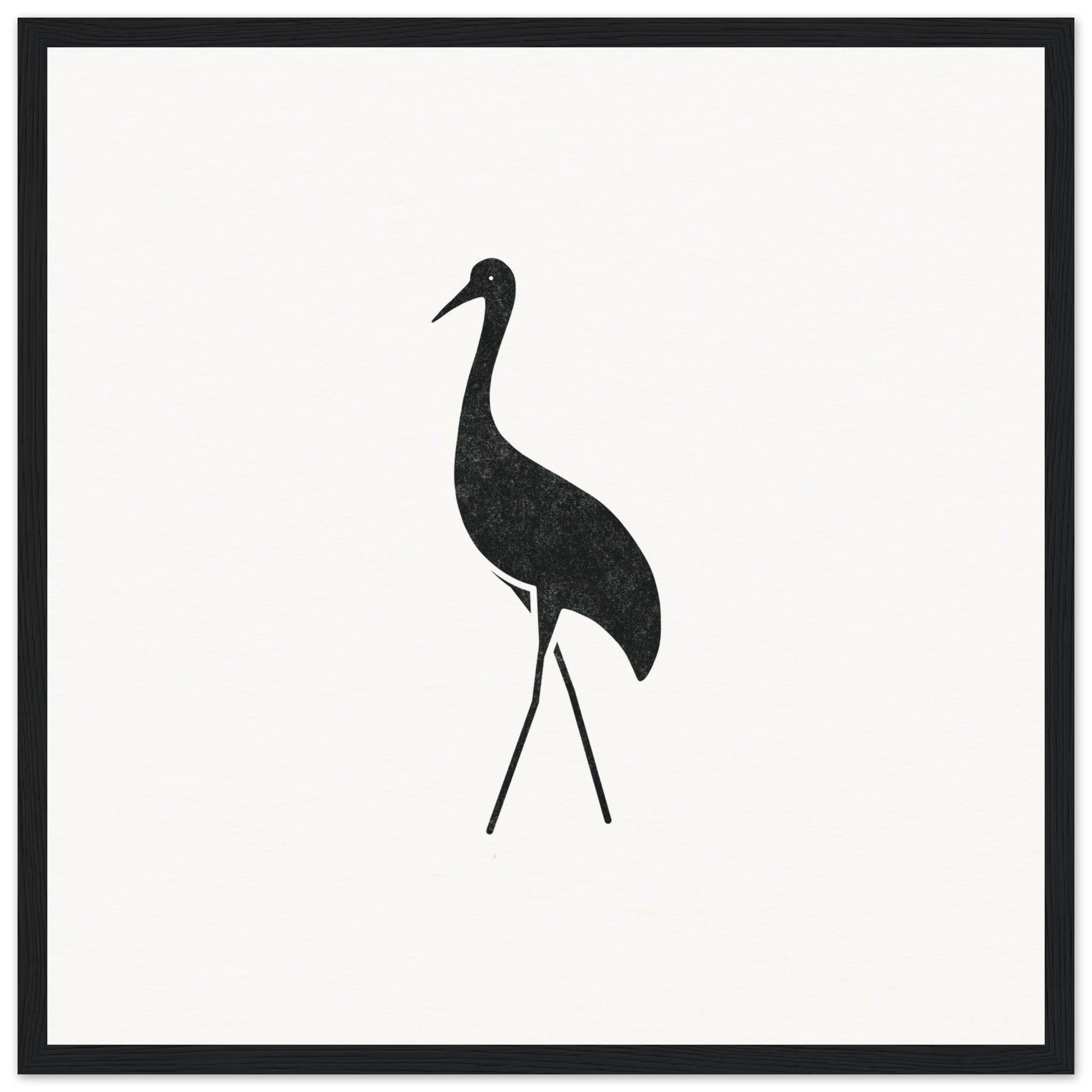 Sandhill Crane [framed print] - Minimalist Art - Barbara Gomes Arts
