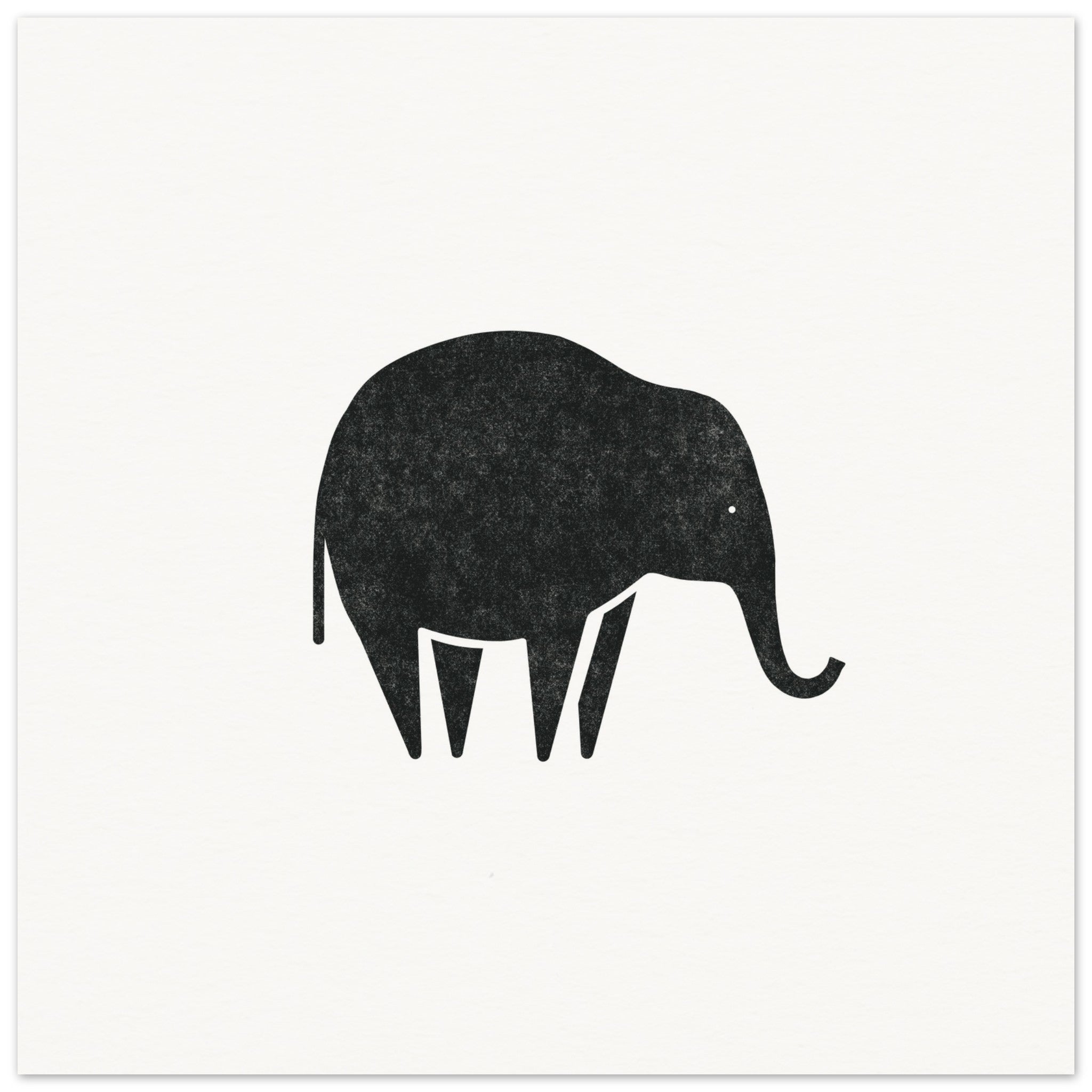 Standing Elephant [unframed poster] - Minimalist Art - Barbara Gomes Arts