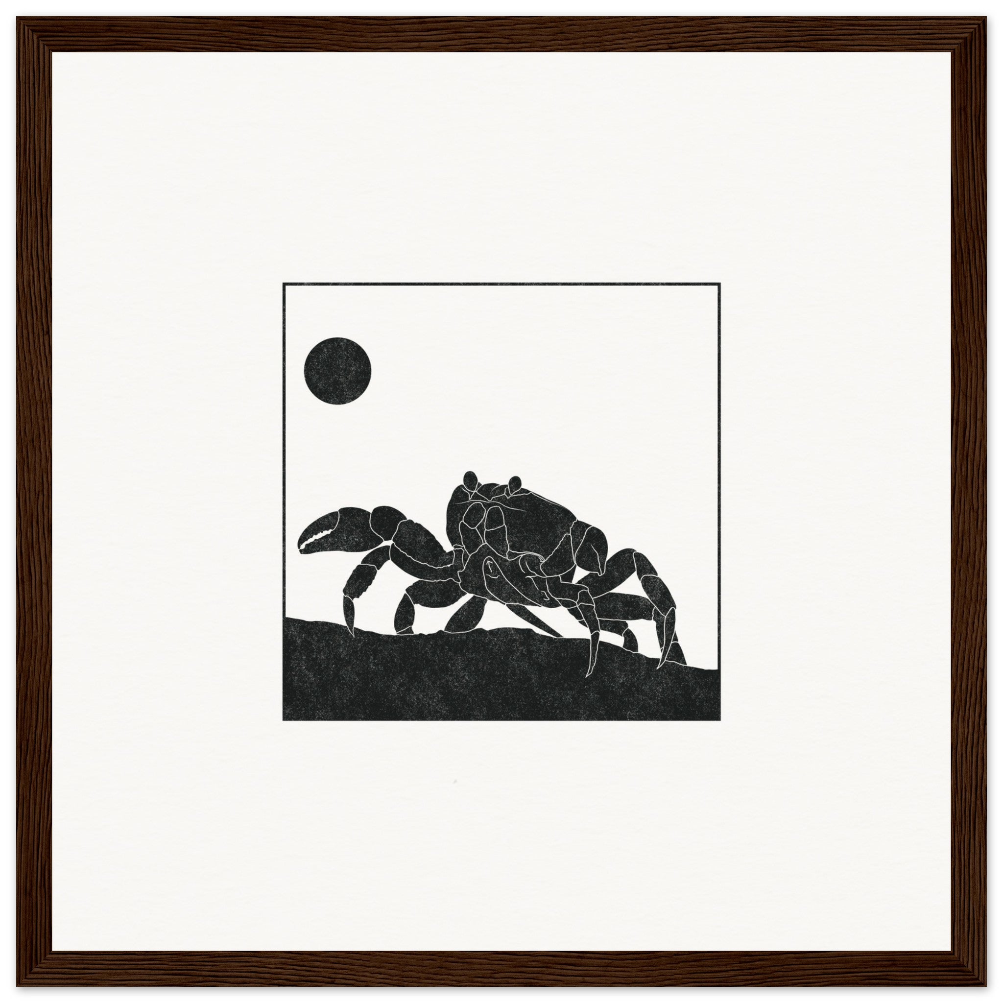 Crab [framed print] - Minimalist Art - Barbara Gomes Arts
