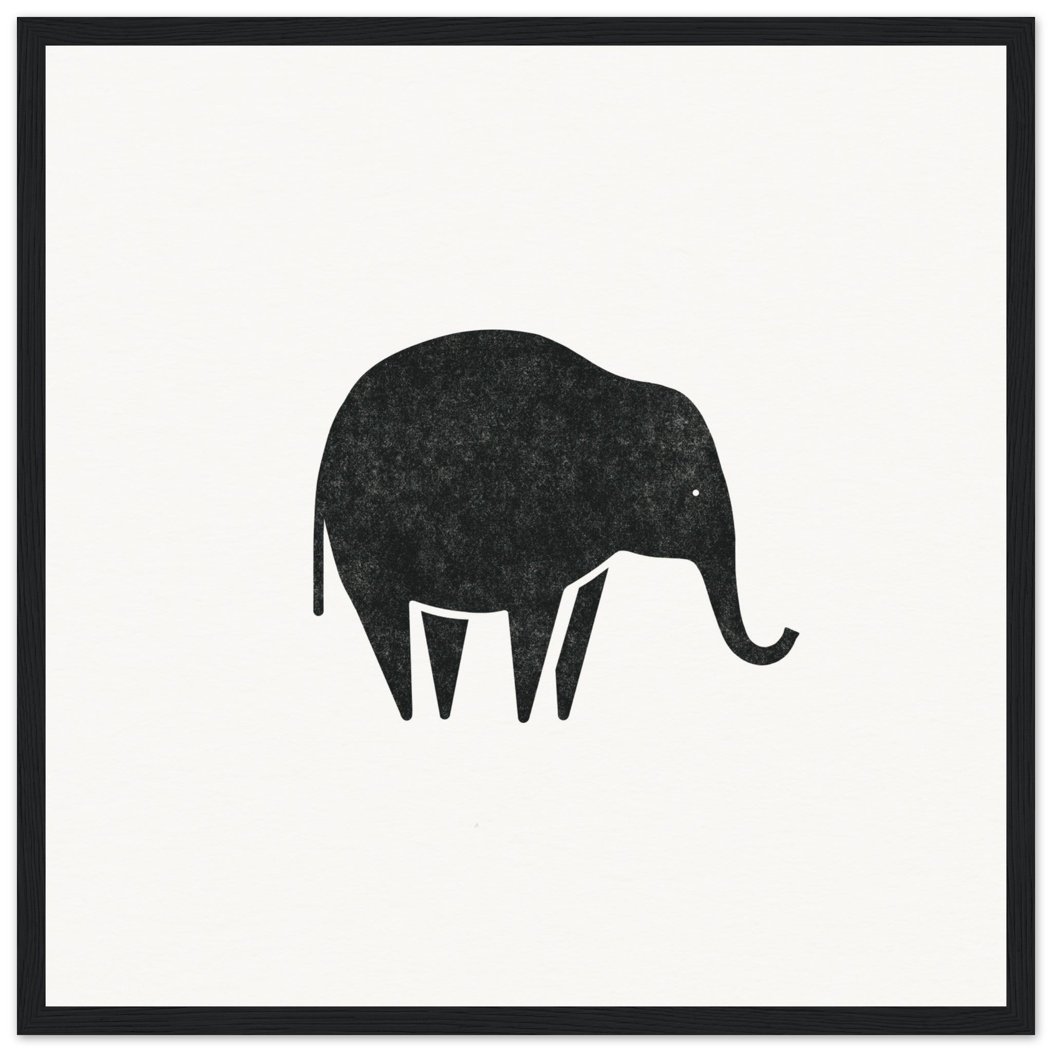 Standing Elephant [framed print] - Minimalist Art - Barbara Gomes Arts