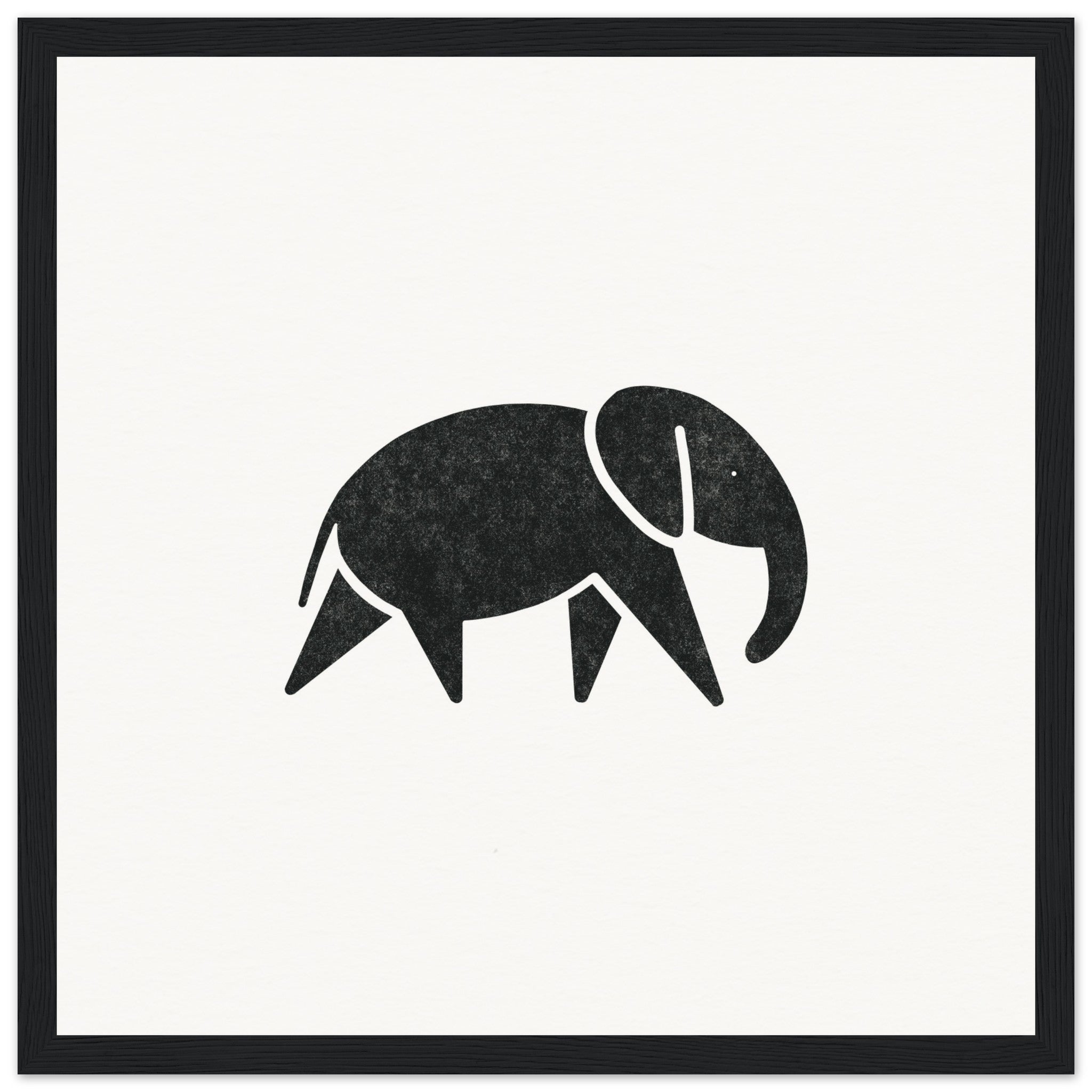 Walking Elephant [framed print] - Minimalist Art - Barbara Gomes Arts